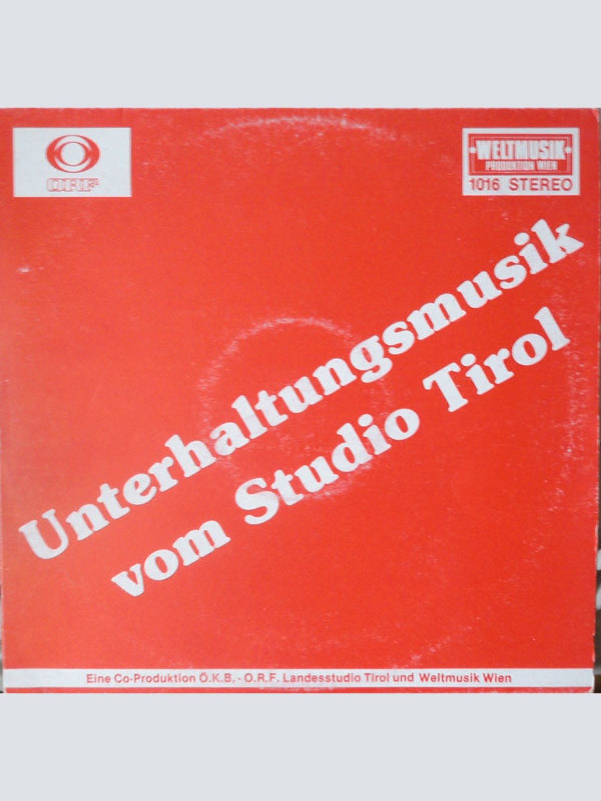 Vinyl / Various - Unterhaltungsmusik Vom Studio Tirol