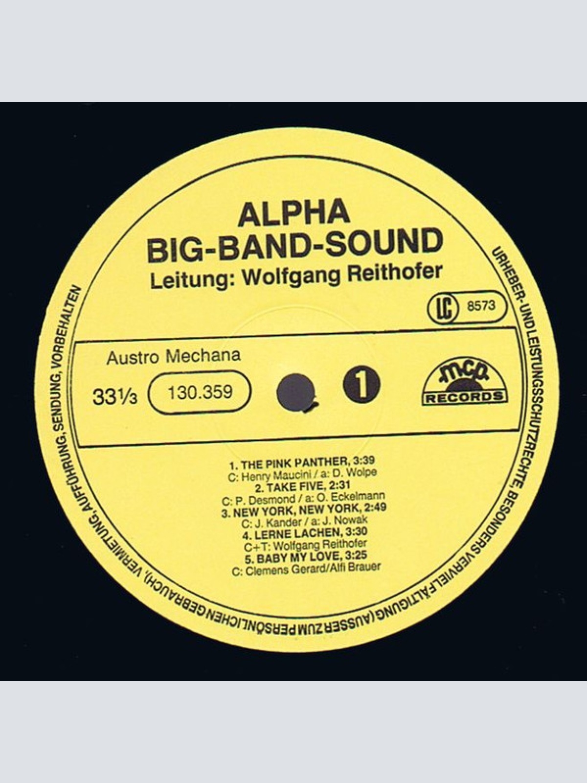 Vinyl / Alpha Big Band Sound , Leitung: Wolfgang Reithofer - Alpha Big Band Sound