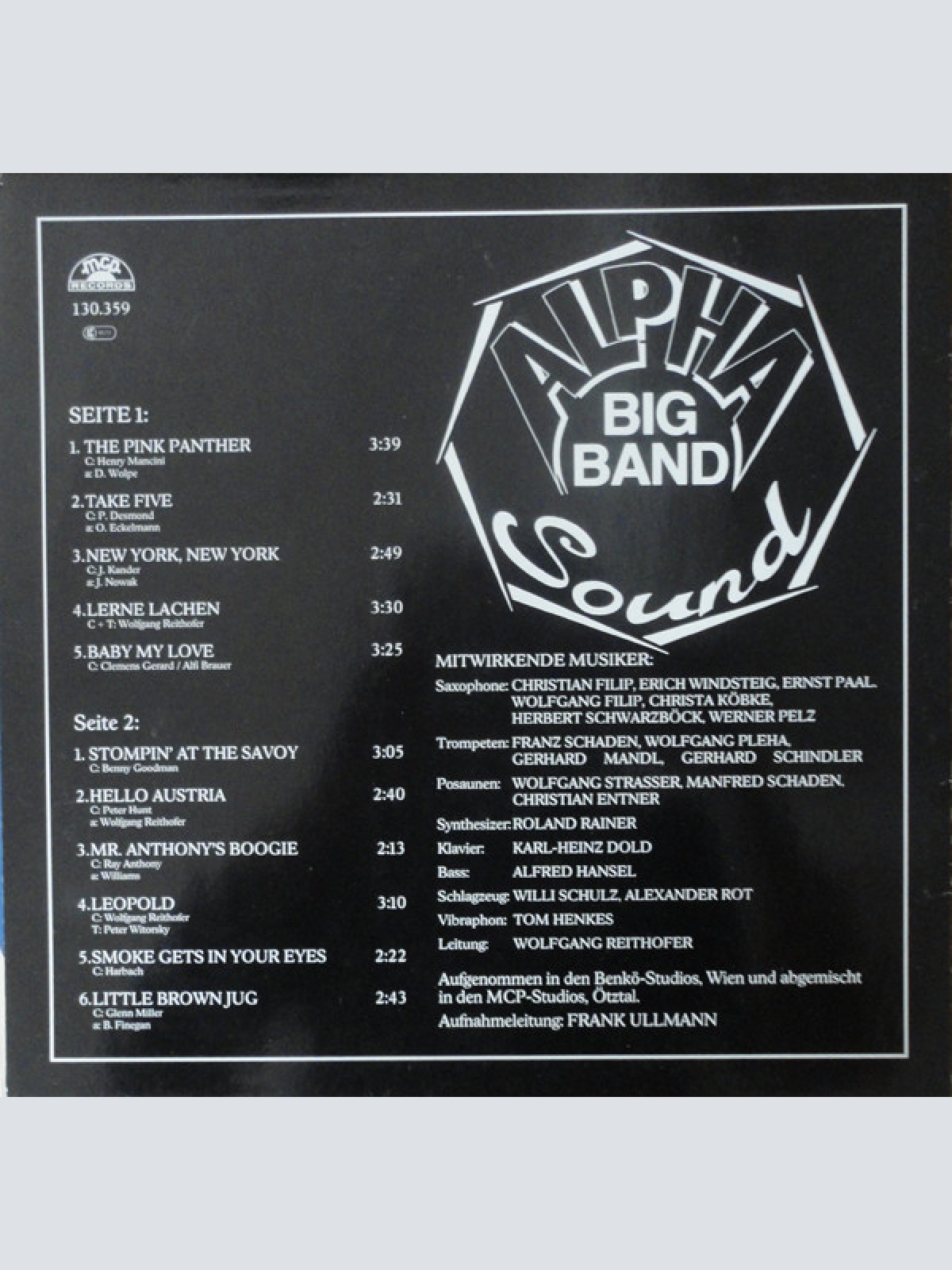 Vinyl / Alpha Big Band Sound , Leitung: Wolfgang Reithofer - Alpha Big Band Sound