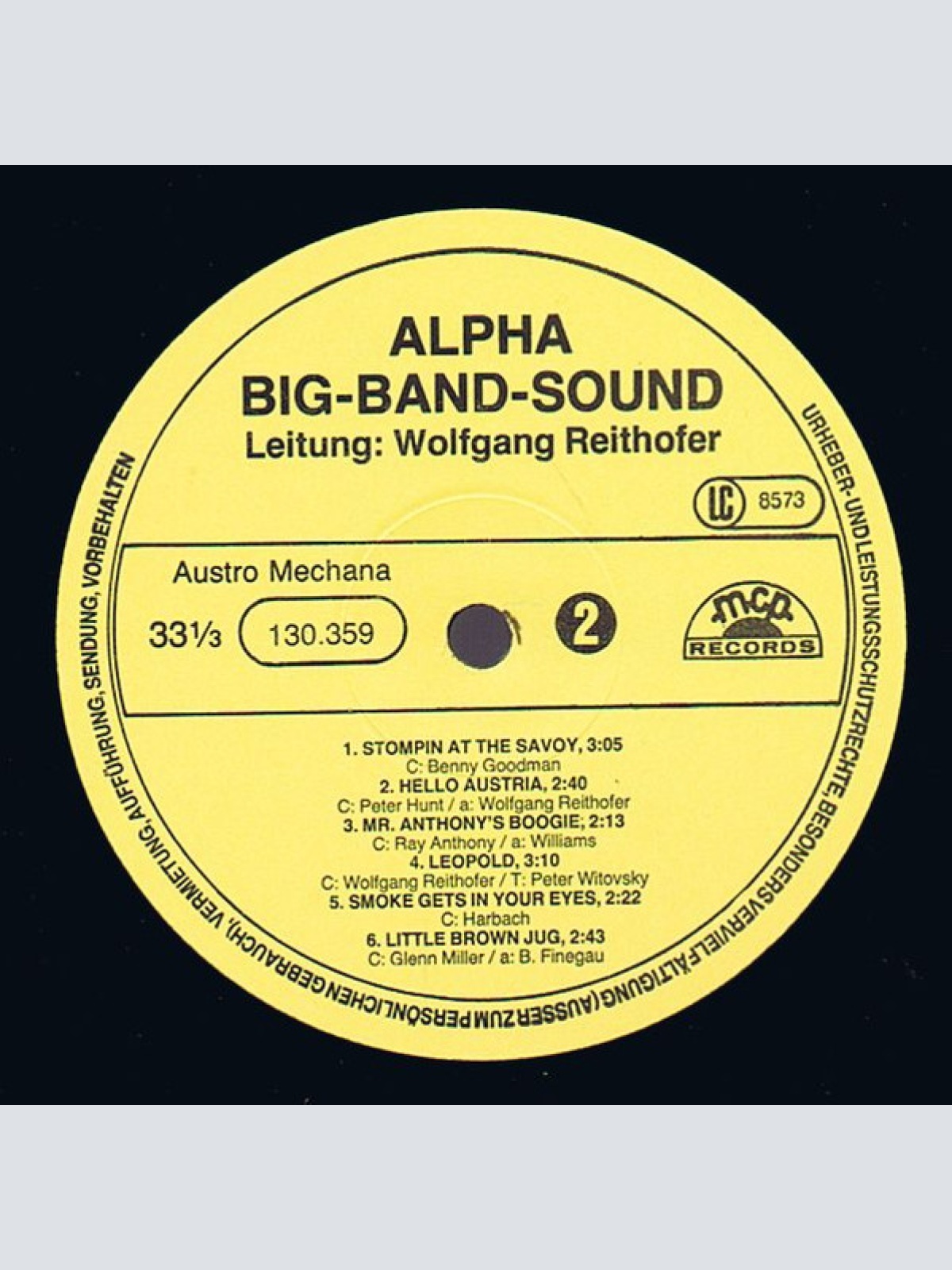 Vinyl / Alpha Big Band Sound , Leitung: Wolfgang Reithofer - Alpha Big Band Sound