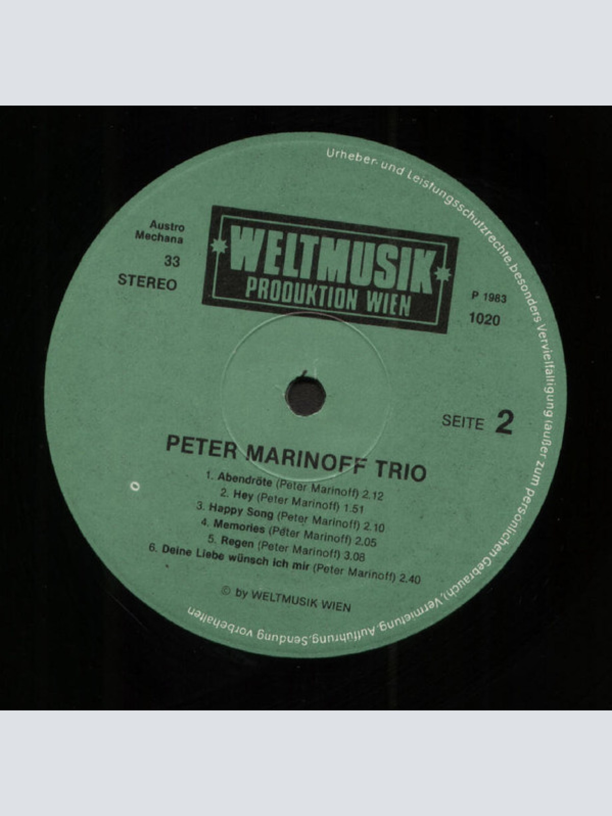 Vinyl / Peter Marinoff Trio - Peter Marinoff Trio