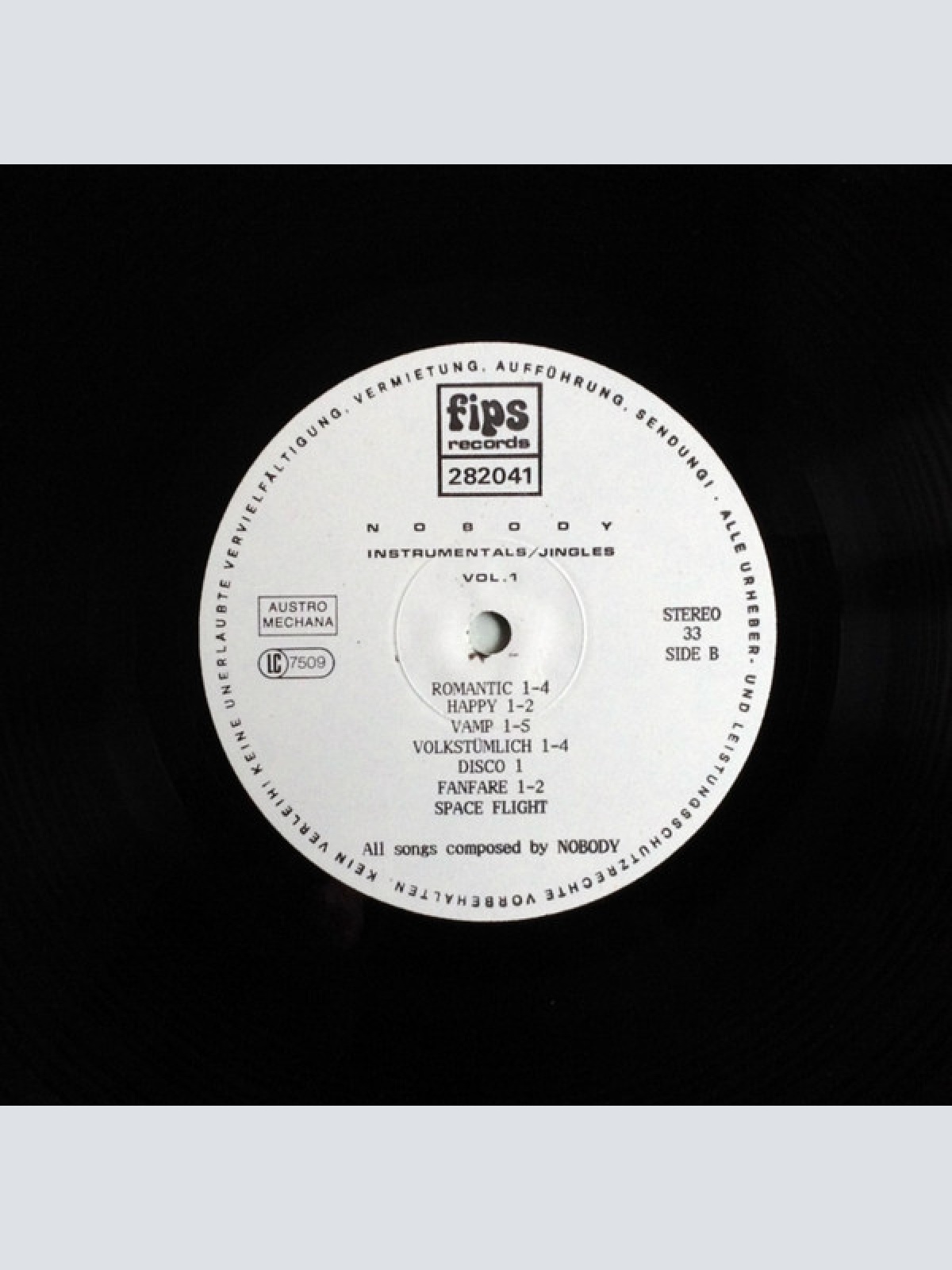 Vinyl / Nobody (34) - Instrumentals / Jingles Vol.1