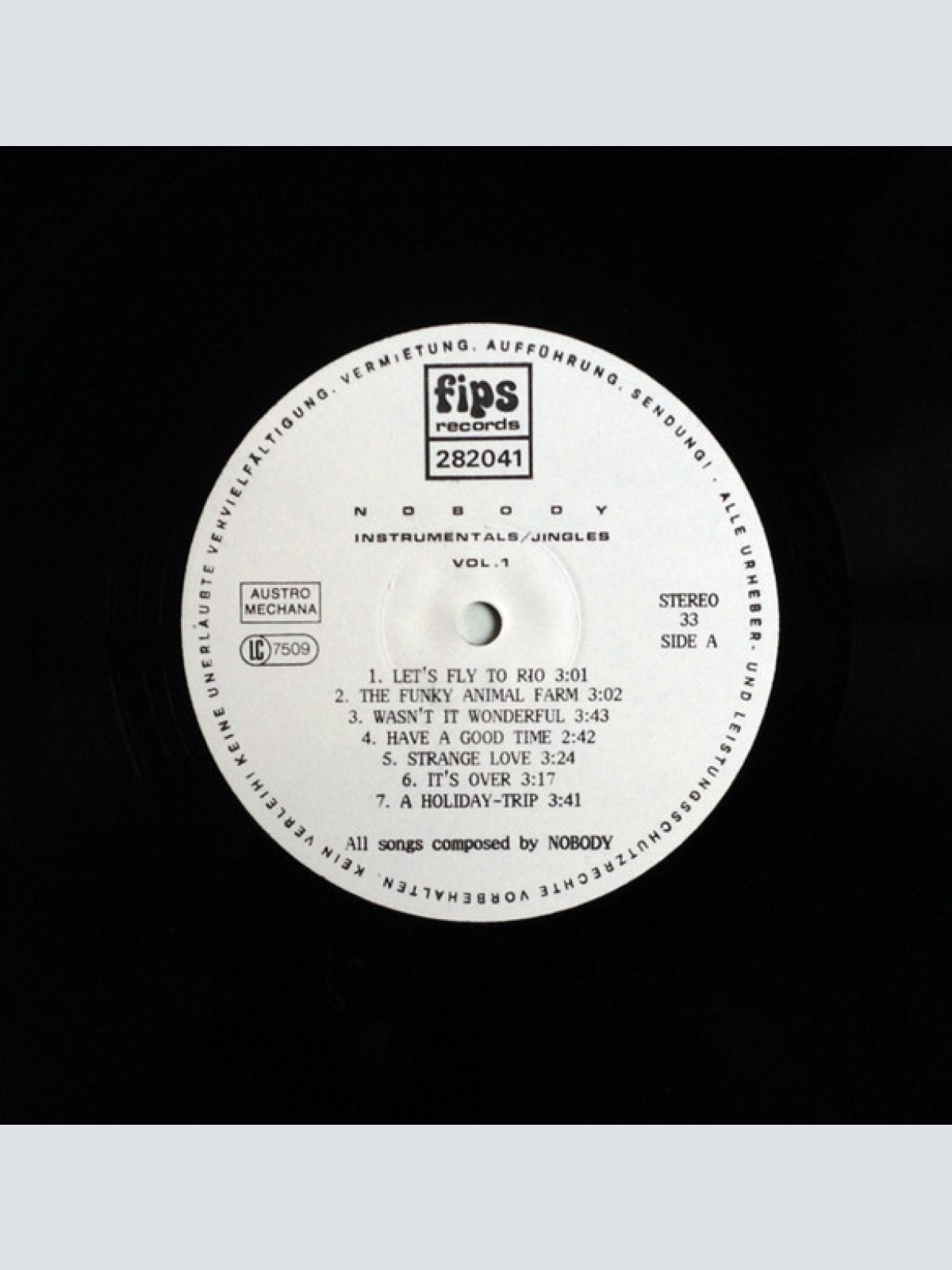 Vinyl / Nobody (34) - Instrumentals / Jingles Vol.1