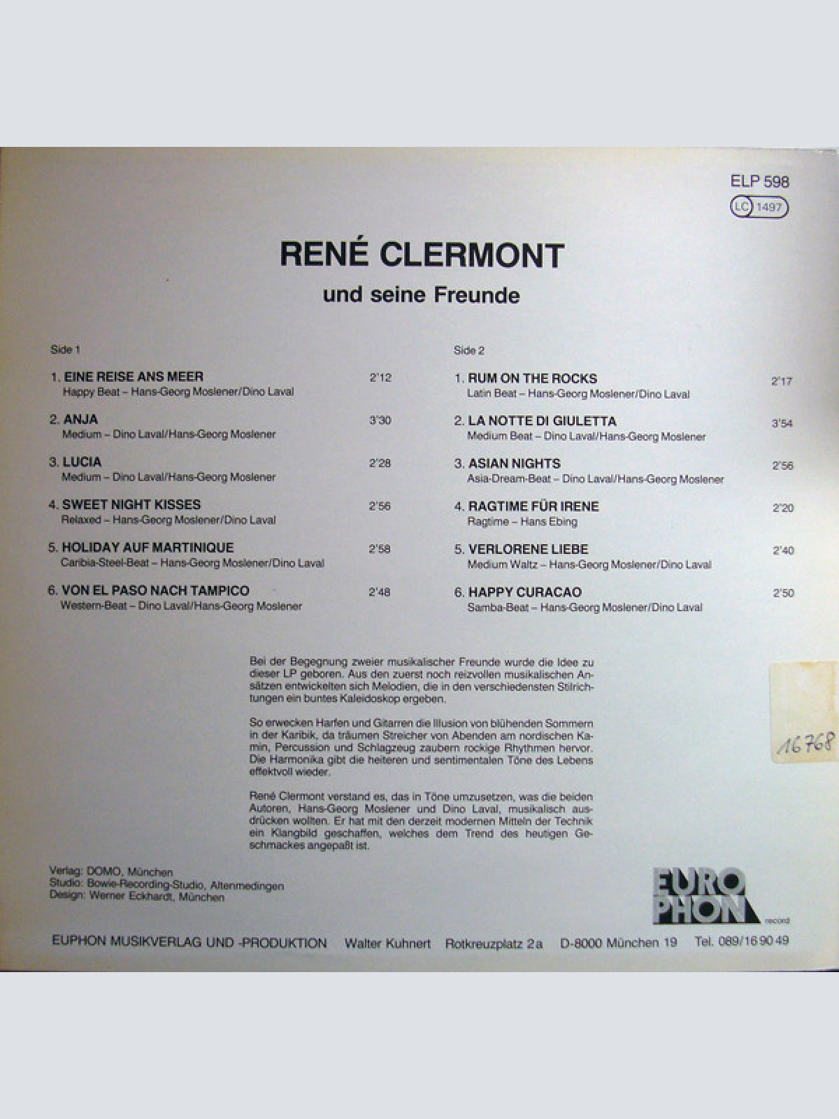 Vinyl / René Clermont (2) - René Clermont Und Seine Freunde