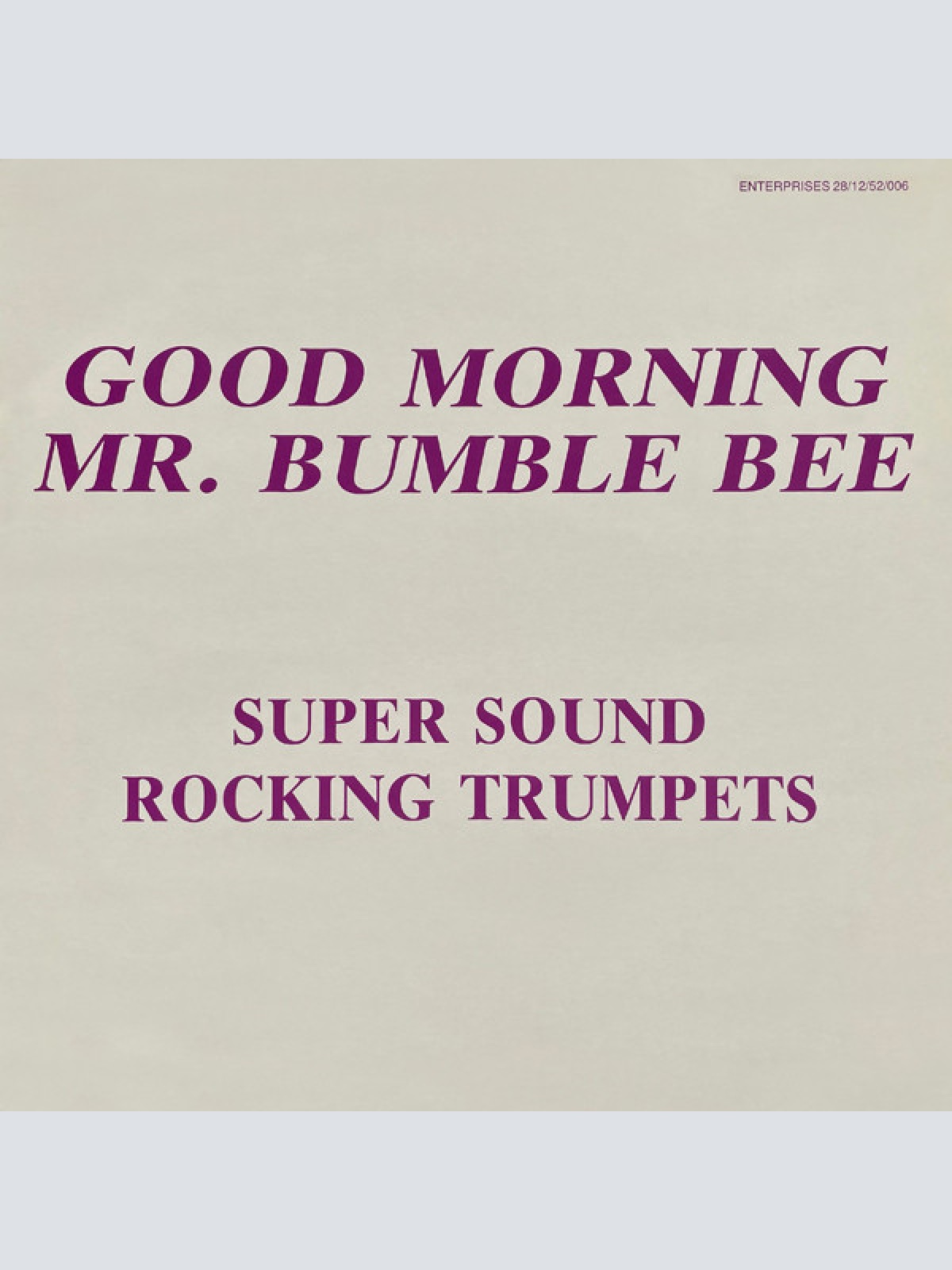 Vinyl / Super Sound Rocking Trumpets - Good Morning Mr. Bumble Bee