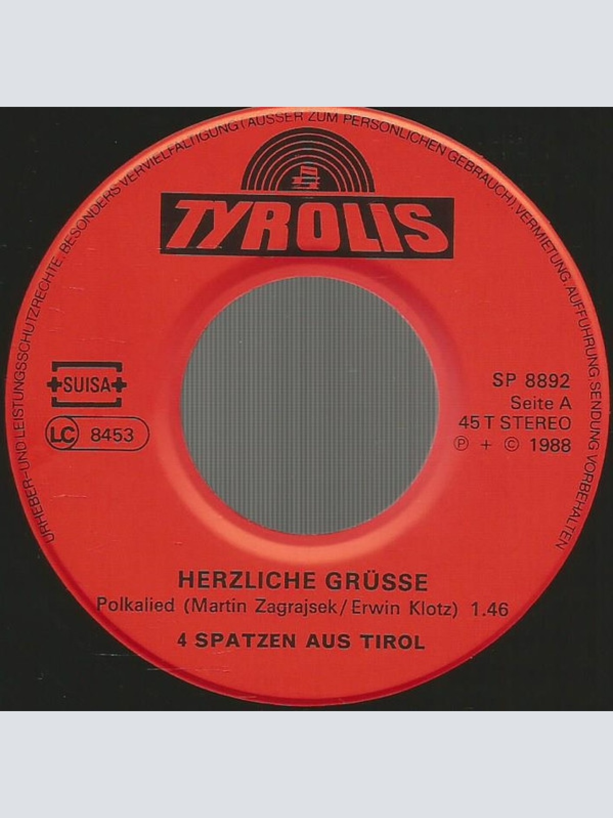 Vinyl / Die 4 Spatzen Aus Tirol* - Herzliche Grüße