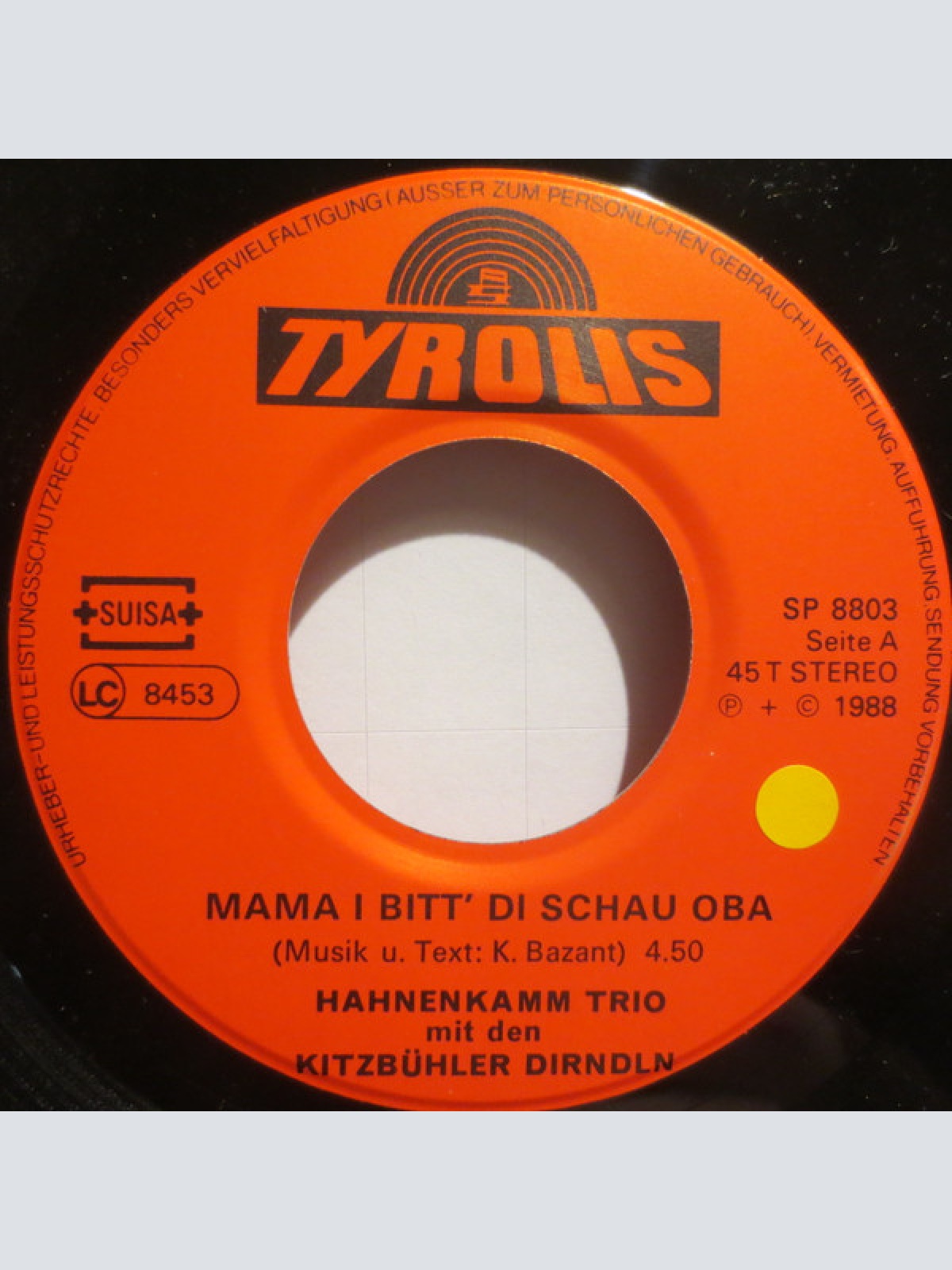 Vinyl / Hahnenkamm Trio Mit Den Kitzbühler Dirndln - Mama I Bitt' Di Schau Oba / Wo Schöne Berge Sind