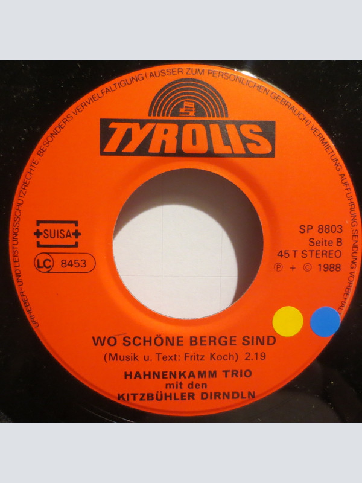 Vinyl / Hahnenkamm Trio Mit Den Kitzbühler Dirndln - Mama I Bitt' Di Schau Oba / Wo Schöne Berge Sind