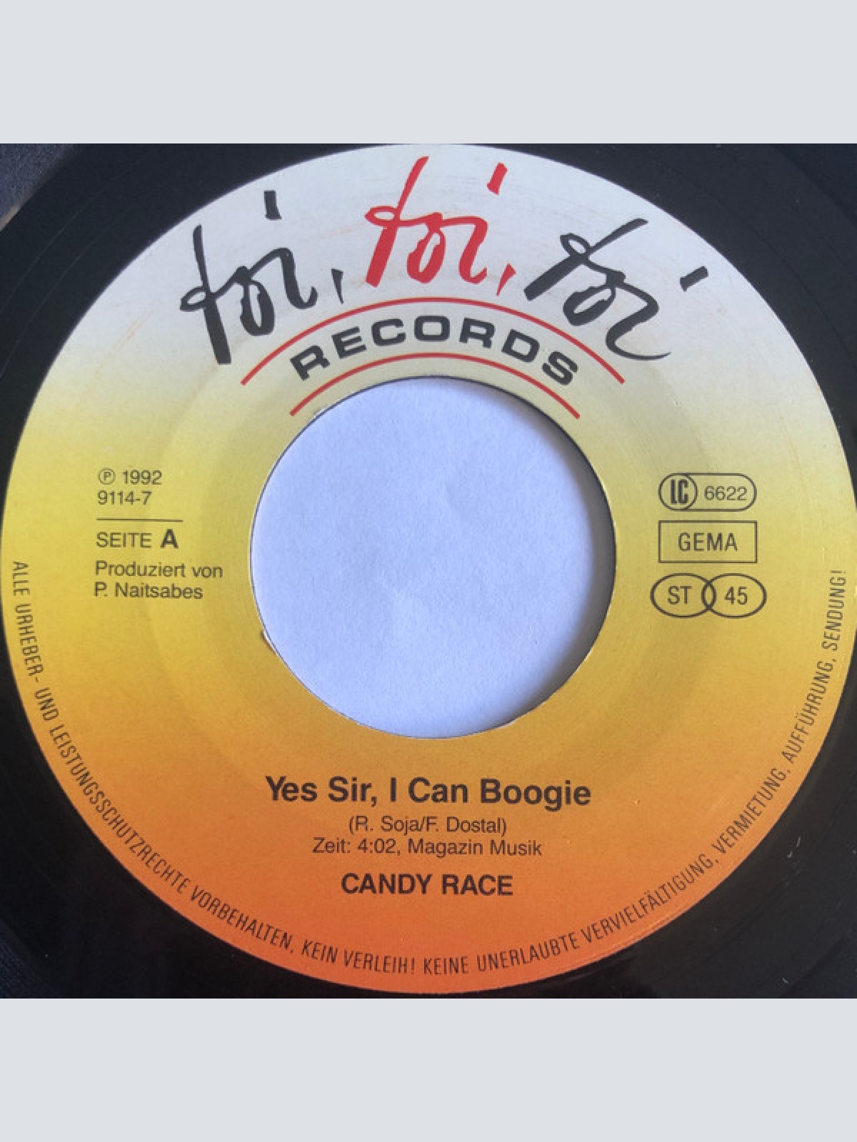 Vinyl / Candy Race - Yes Sir I Can Boogie