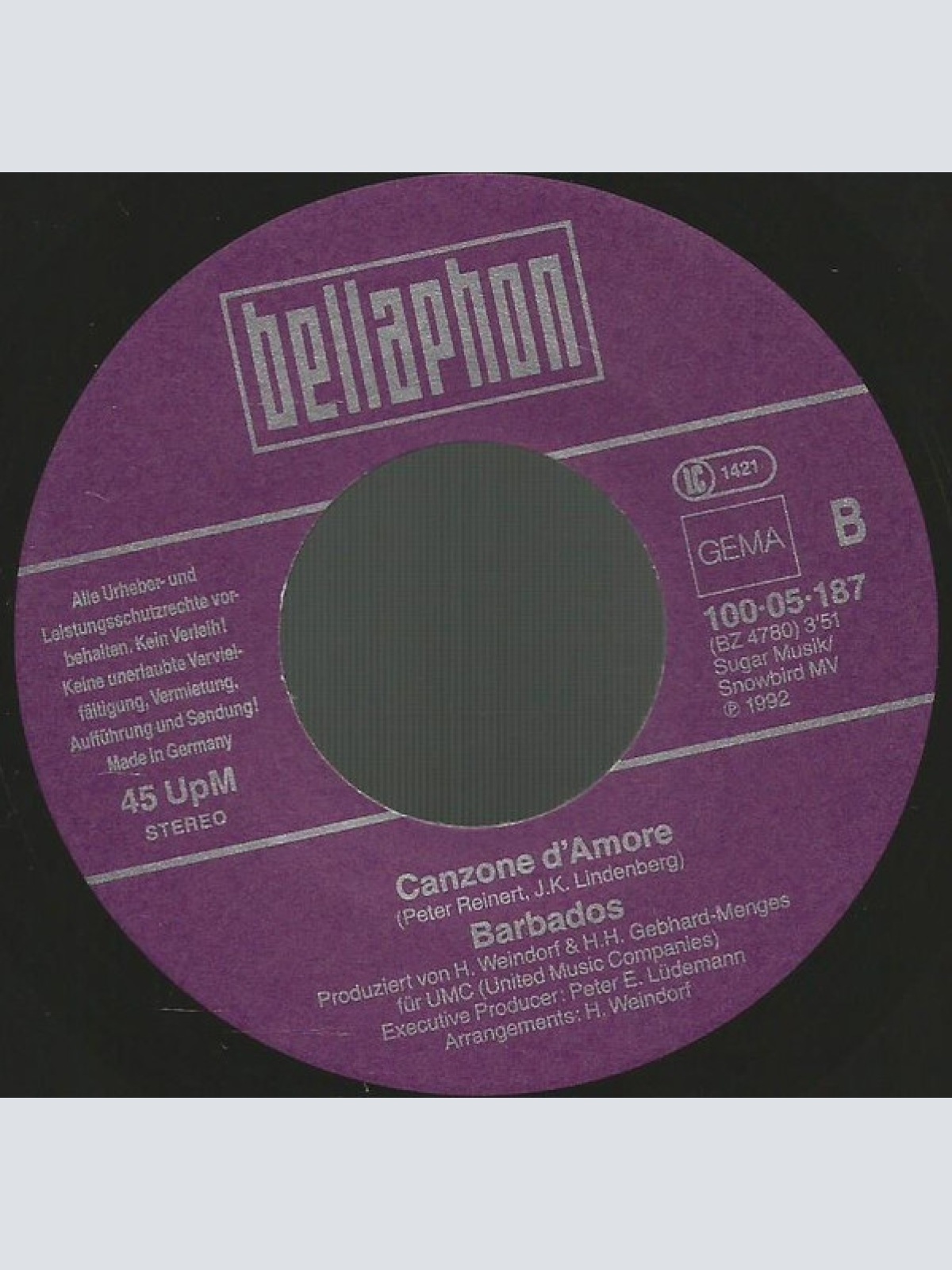 Vinyl / Barbados (3) - Süße Lügen