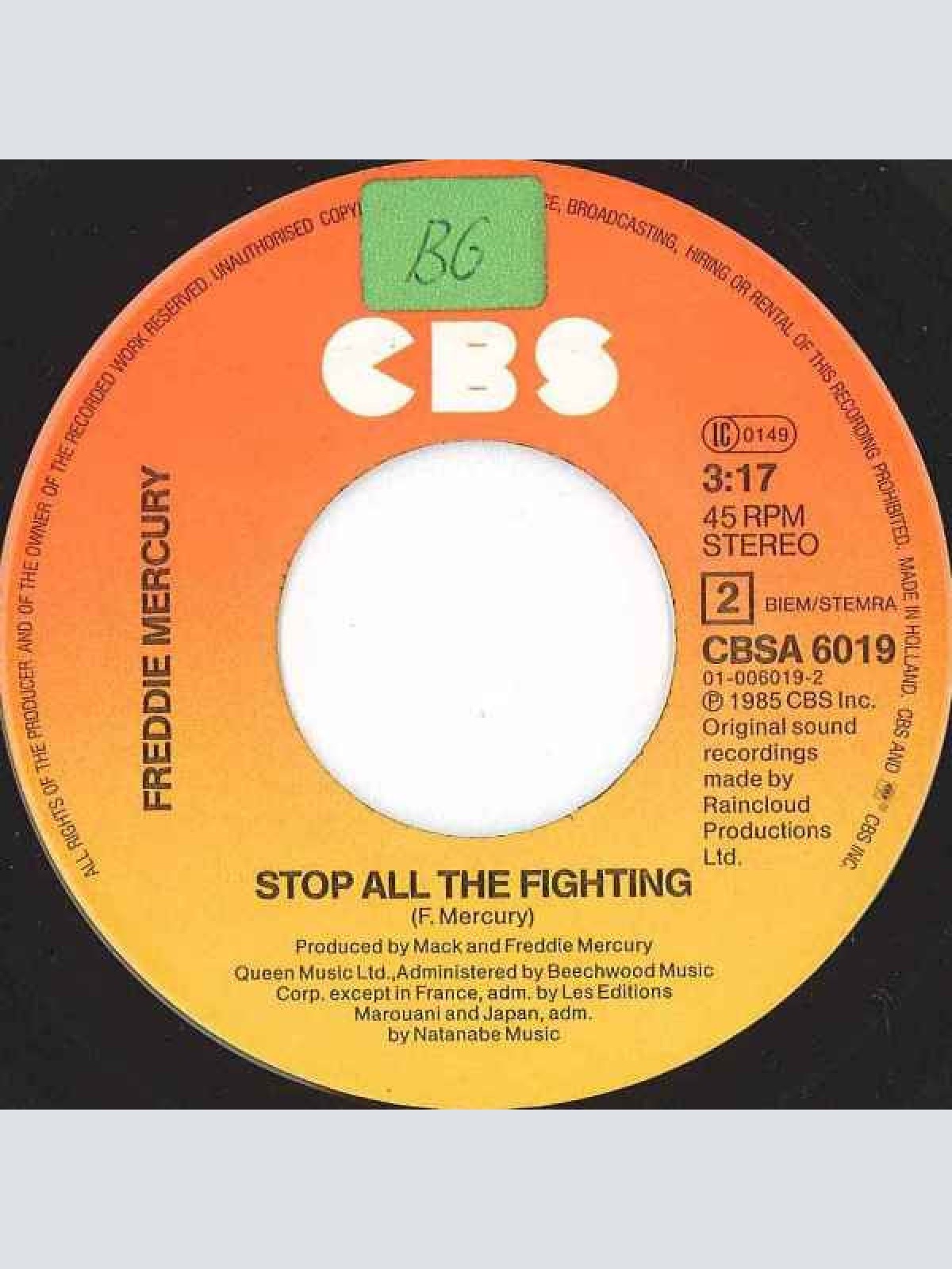 Vinyl / Freddie Mercury - I Was Born To Love You