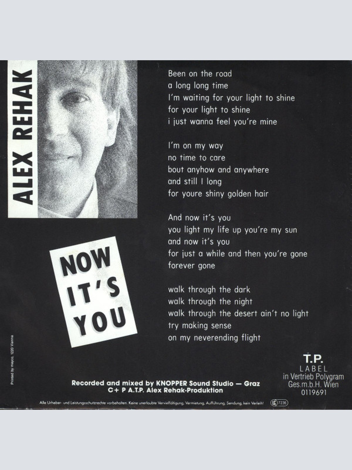 Vinyl / Alex Rehak - Now It's You