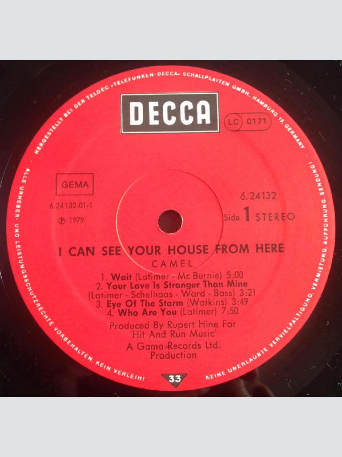 Vinyl / Camel - I Can See Your House From Here