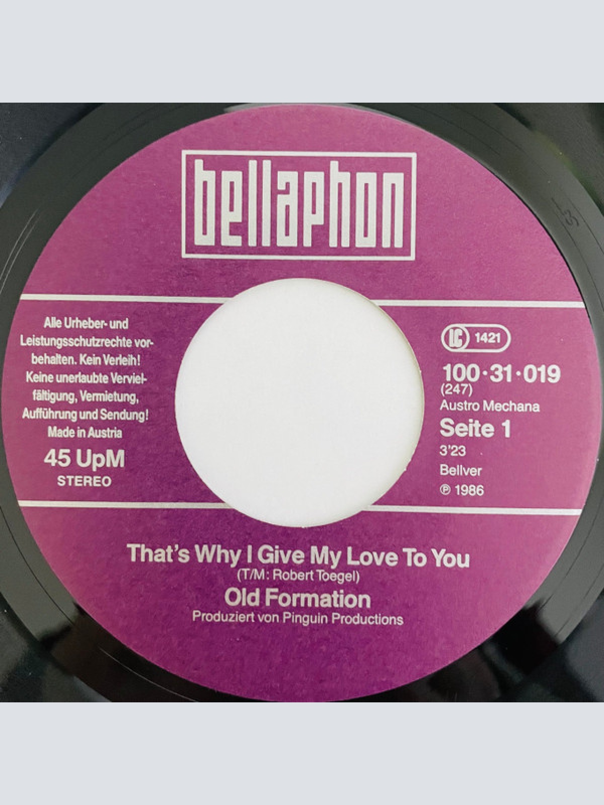 Vinyl / Old Formation - That's Why I Give My Love To You