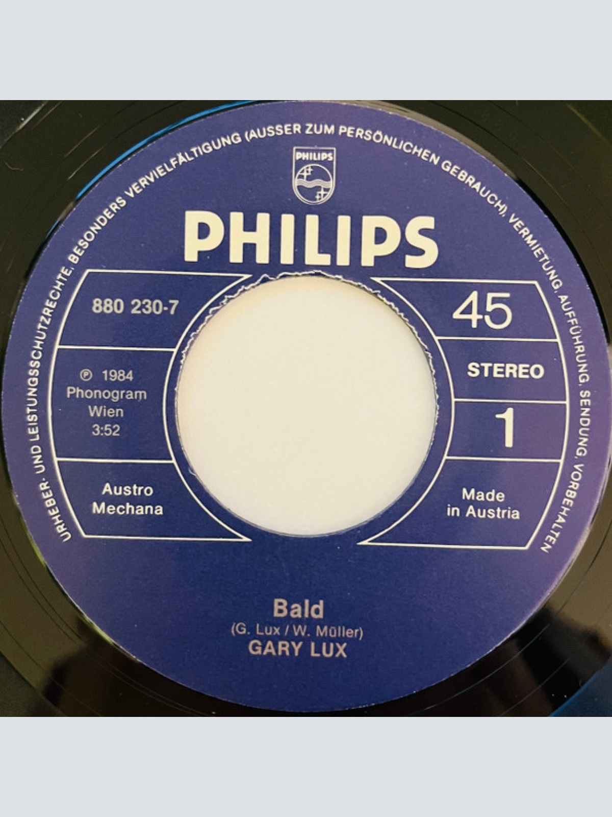 Vinyl / Gary Lux - Bald
