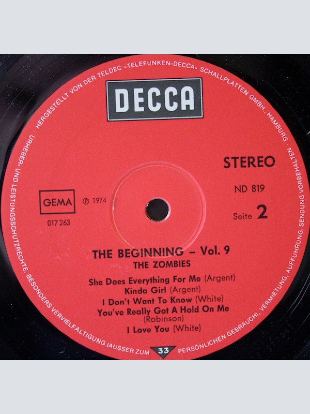 Vinyl / The Zombies - The Beginning Vol. 9