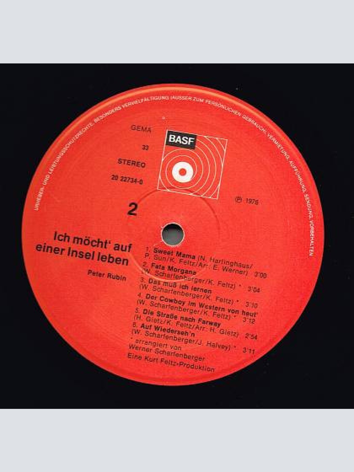 Vinyl / Peter Rubin - Ich Möcht' Auf Einer Insel Leben