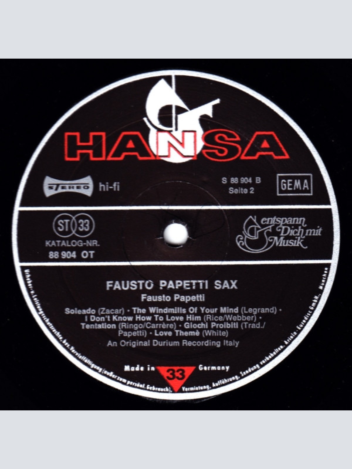 Vinyl / Fausto Papetti - Sax