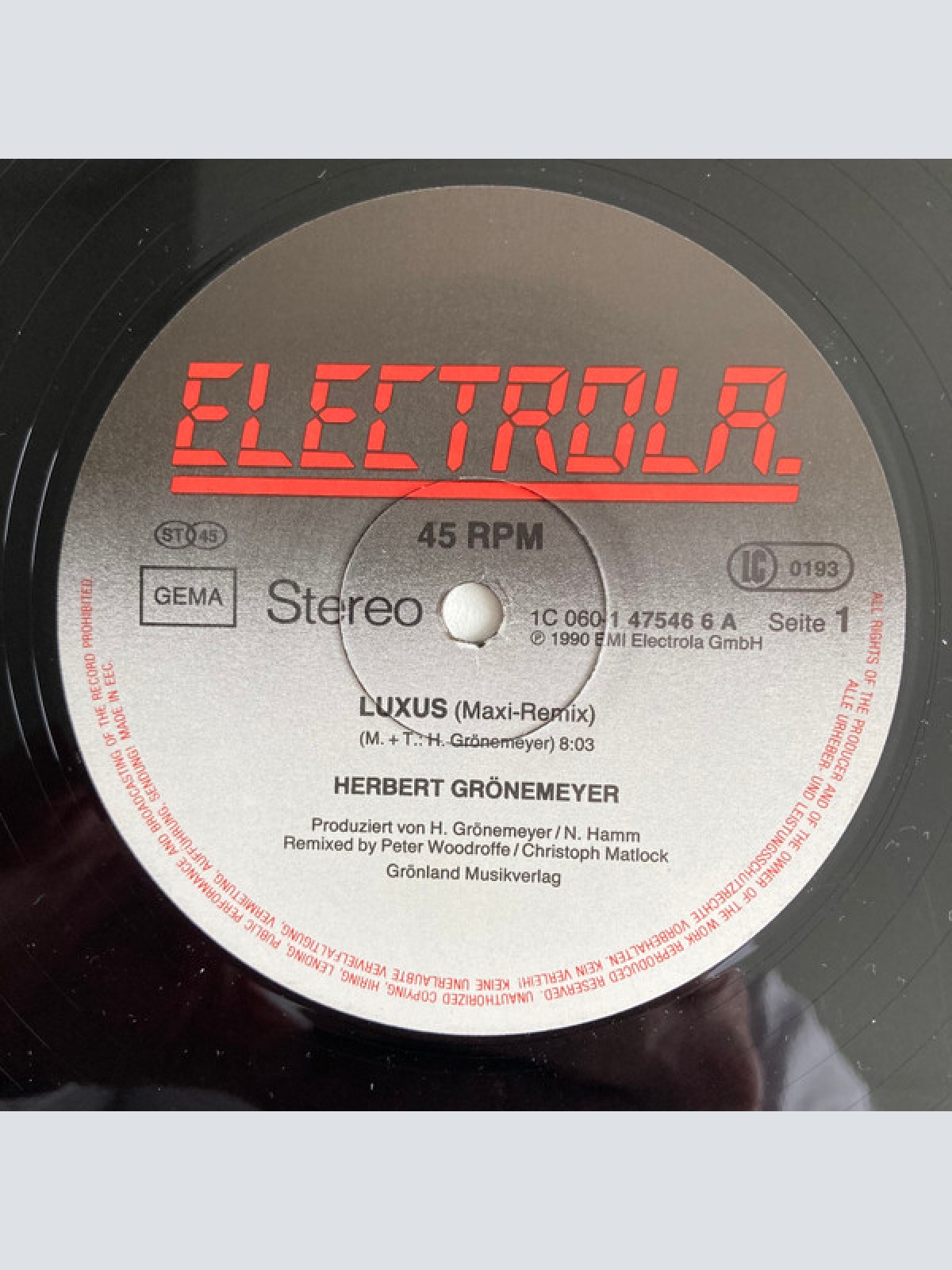 Vinyl / Herbert Grönemeyer - Luxus