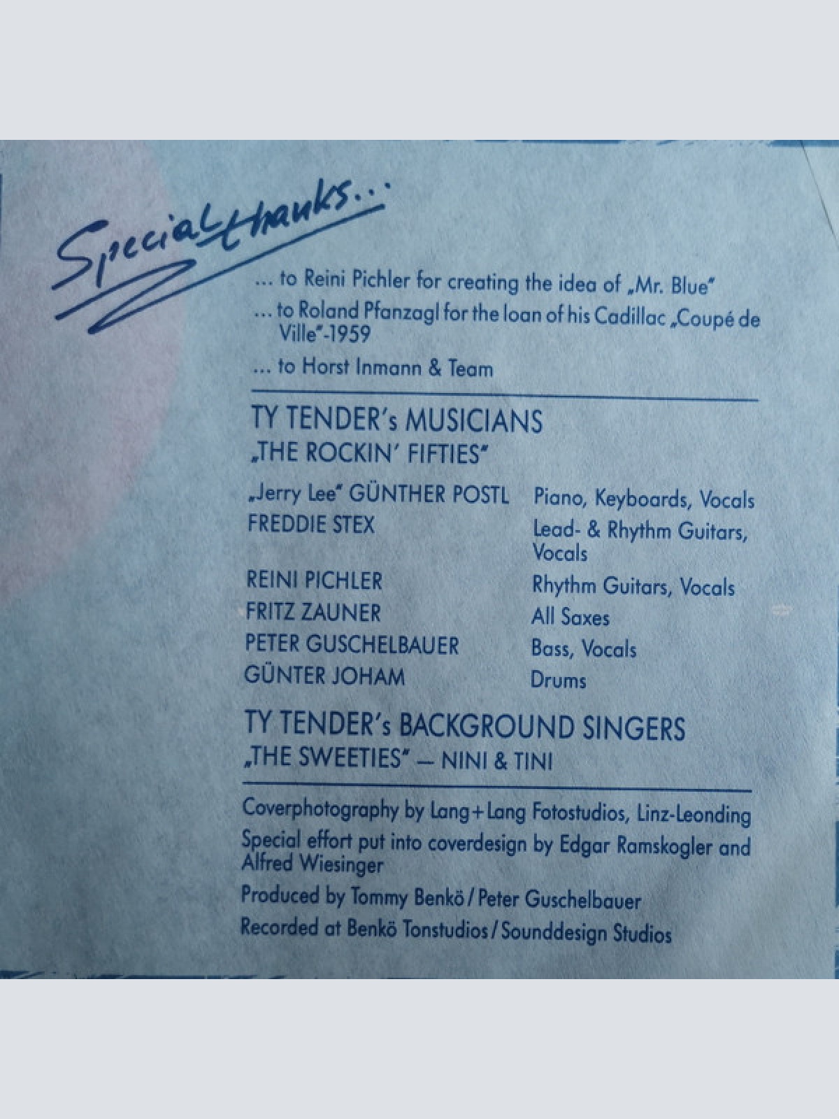 Vinyl / Ty Tender & The Rockin' Fifties - Mr. Blue