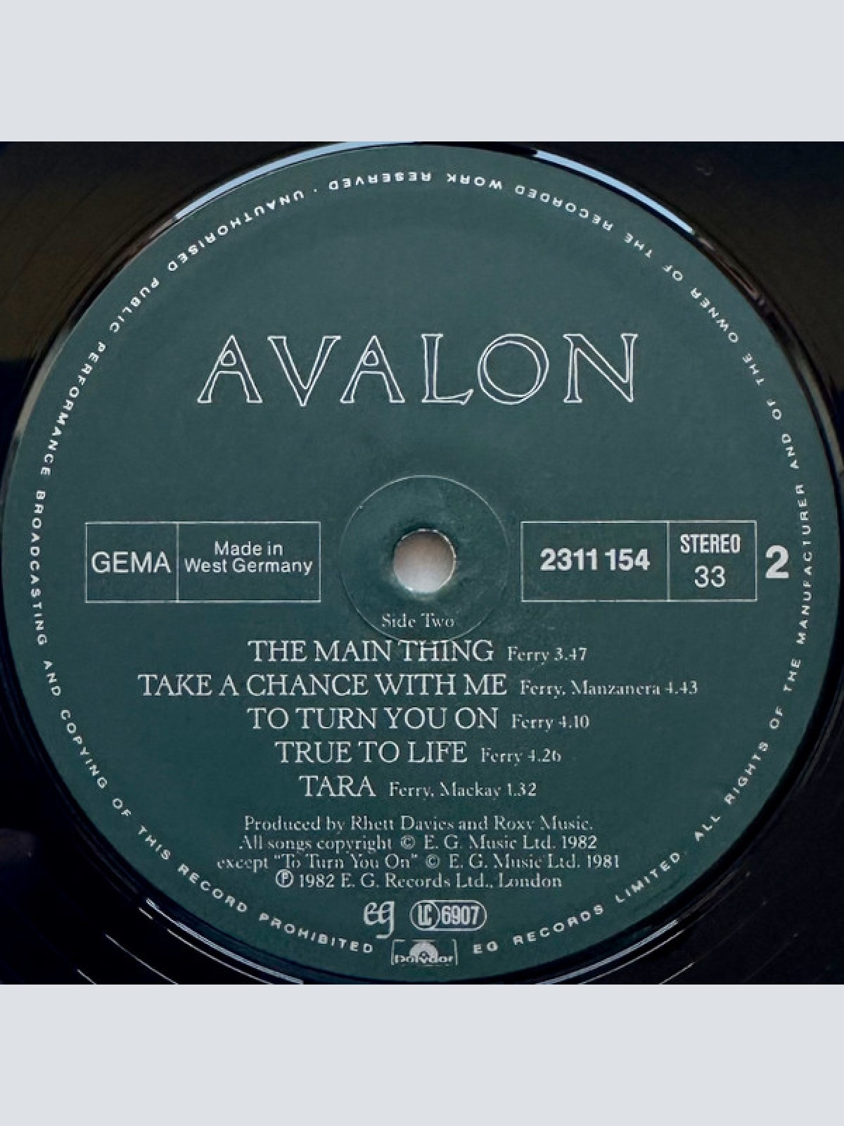 Vinyl / Roxy Music - Avalon