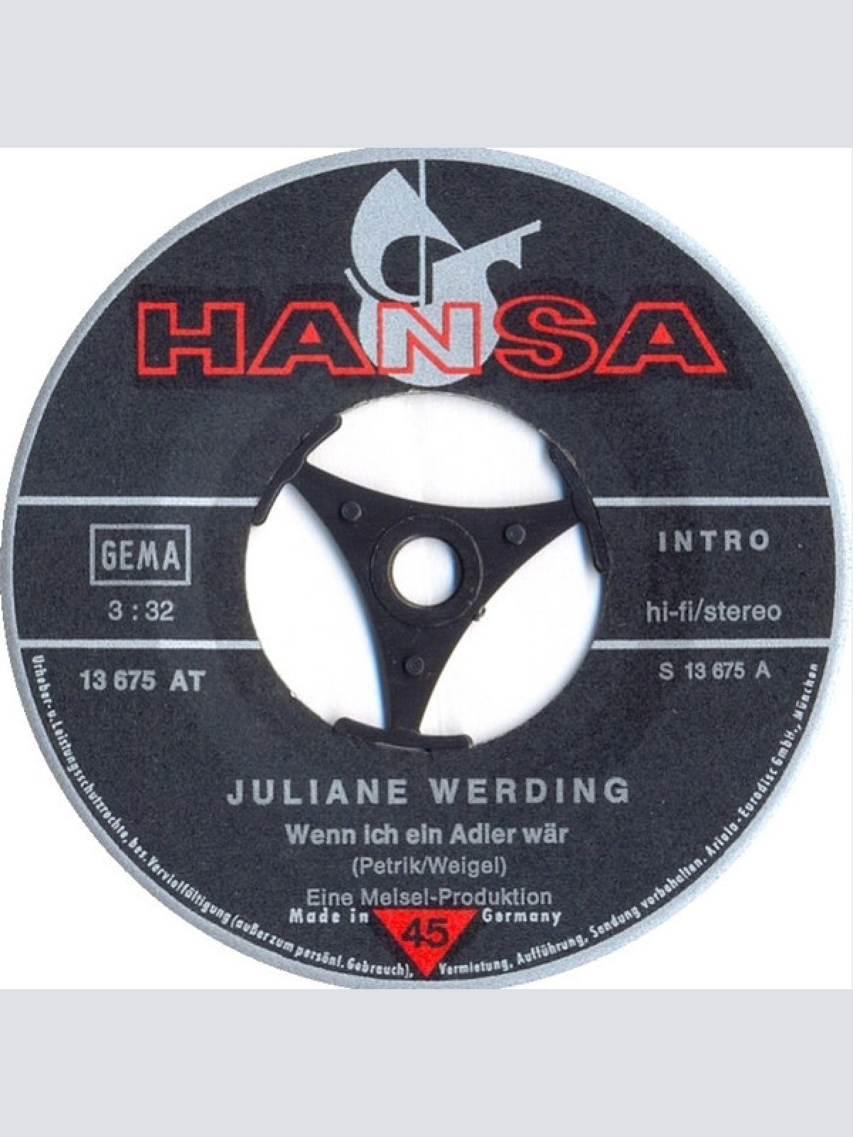 Vinyl / Juliane Werding - Wenn Ich Ein Adler Wär