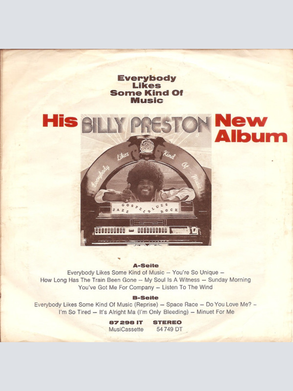 Vinyl / Billy Preston - My Soul Is A Witness / Space Race