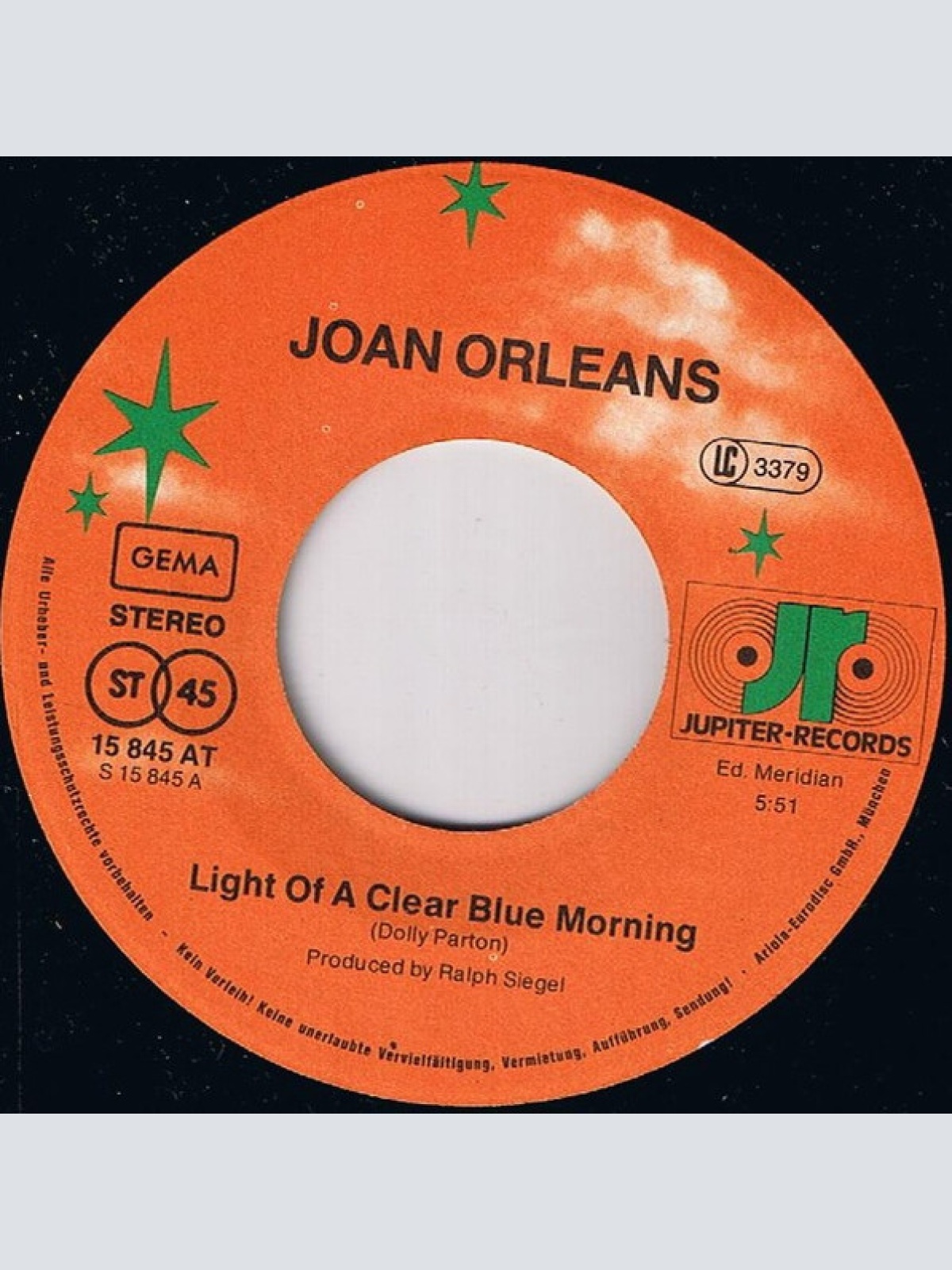 Vinyl / Joan Orleans - Light Of A Clear Blue Morning