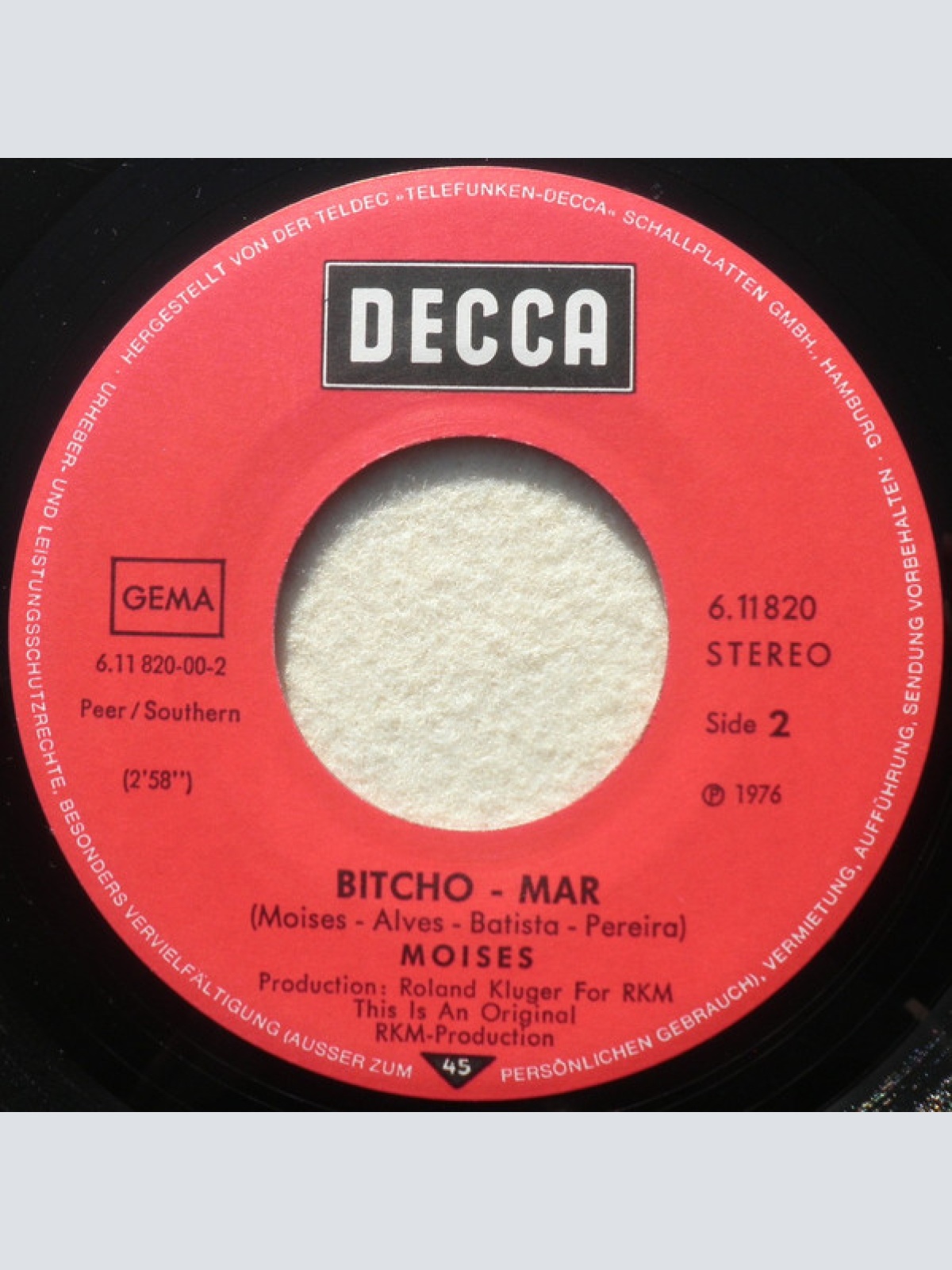 Vinyl / Moises* - Amor E Parodia