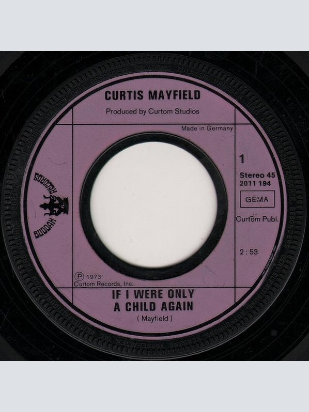 Vinyl / Curtis Mayfield - If I Were Only A Child Again