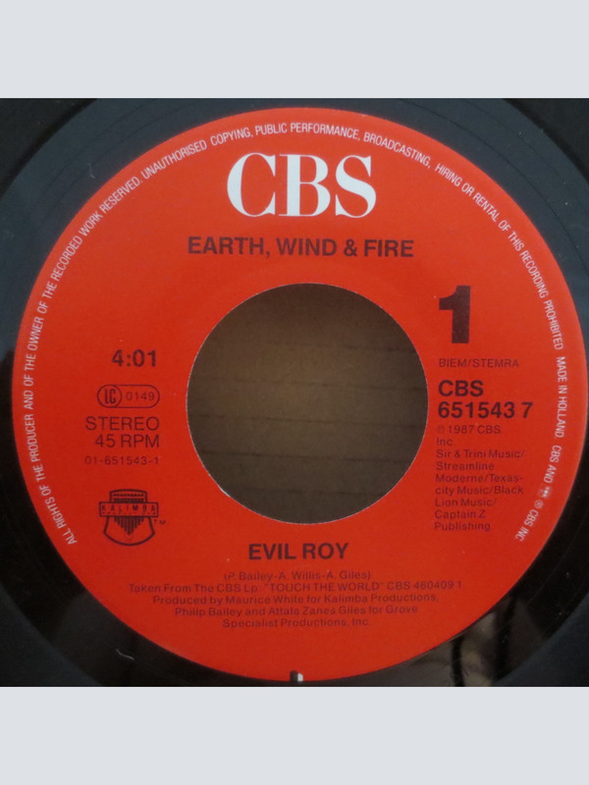 Vinyl / Earth, Wind + Fire* - Evil Roy