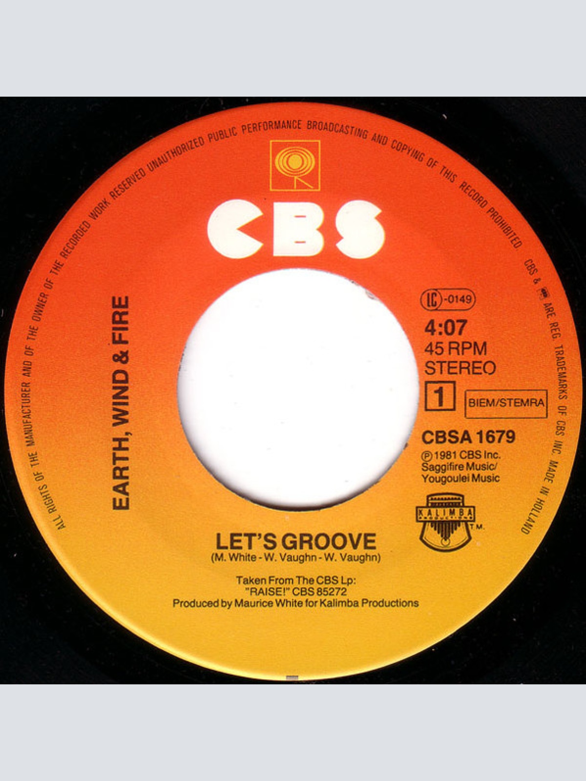 Vinyl / Earth Wind & Fire* - Let's Groove