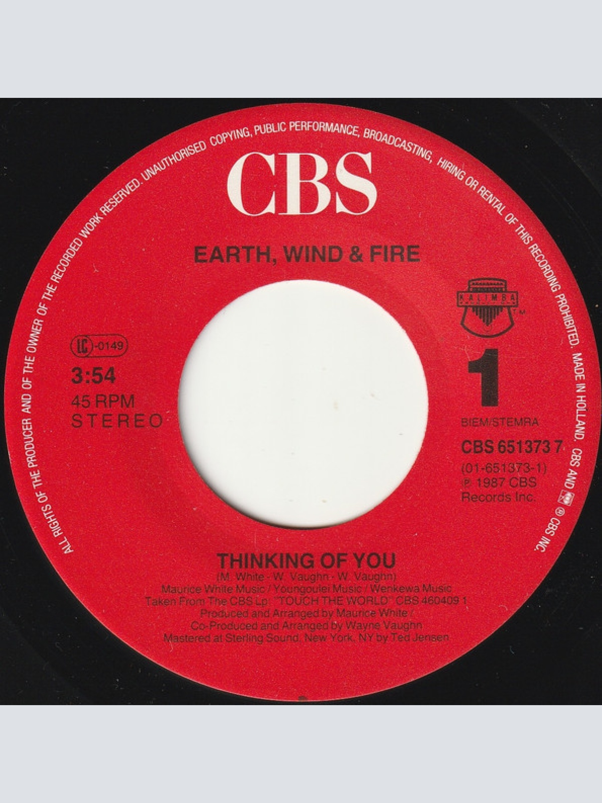 Vinyl / Earth, Wind & Fire - Thinking Of You