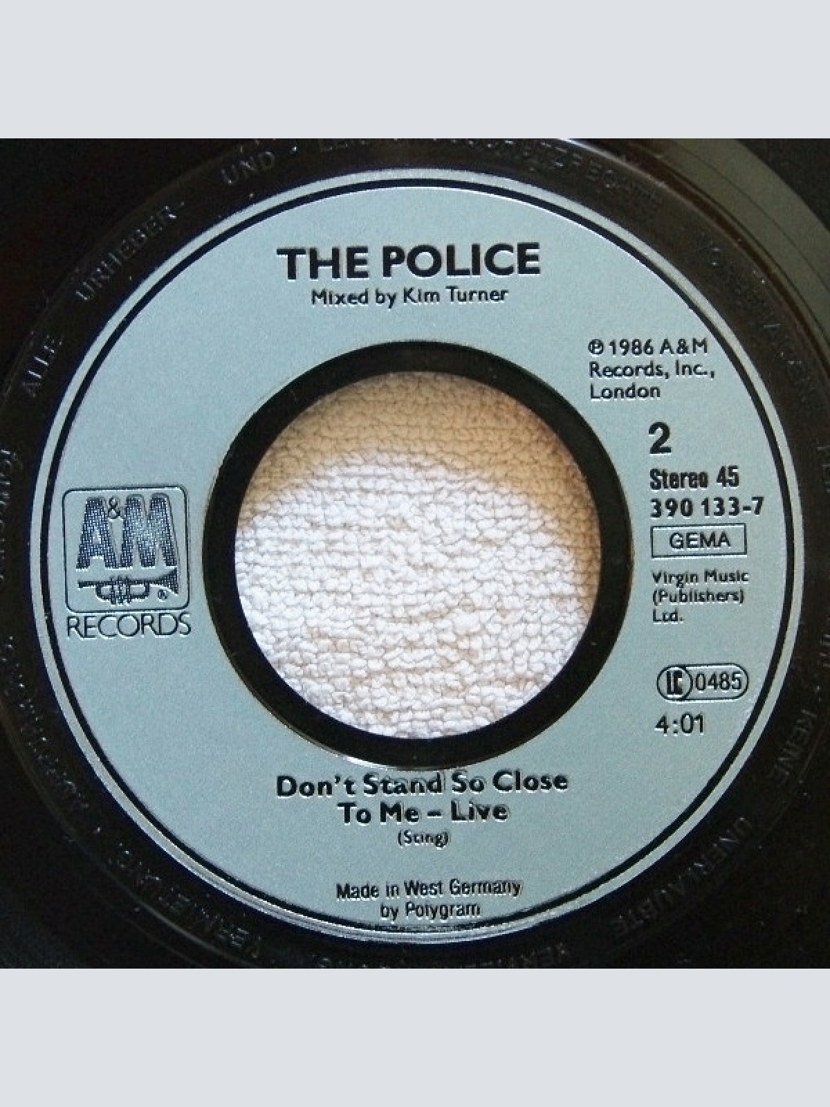 Vinyl / The Police - Don't Stand So Close To Me '86