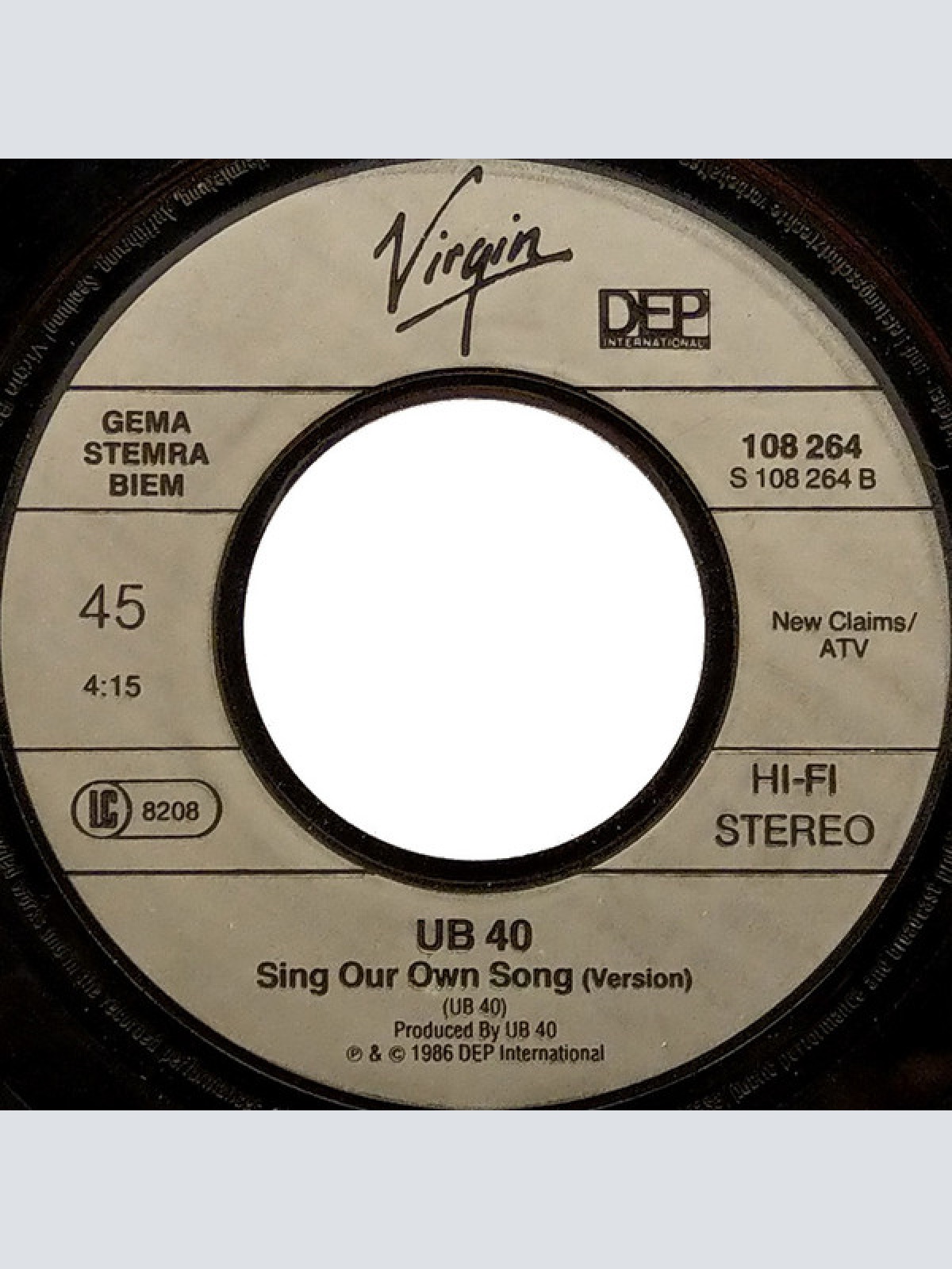 Vinyl / UB40 - Our Own Song