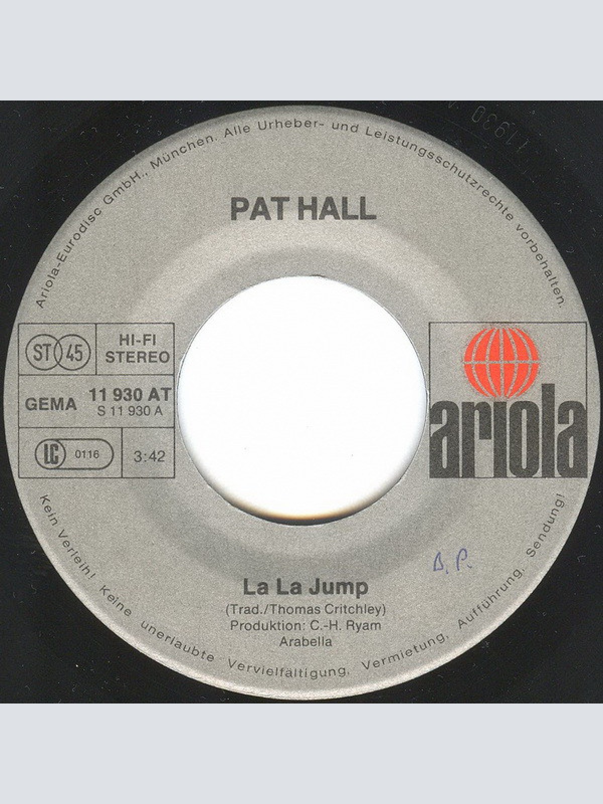 Vinyl / Pat Hall* - La La Jump