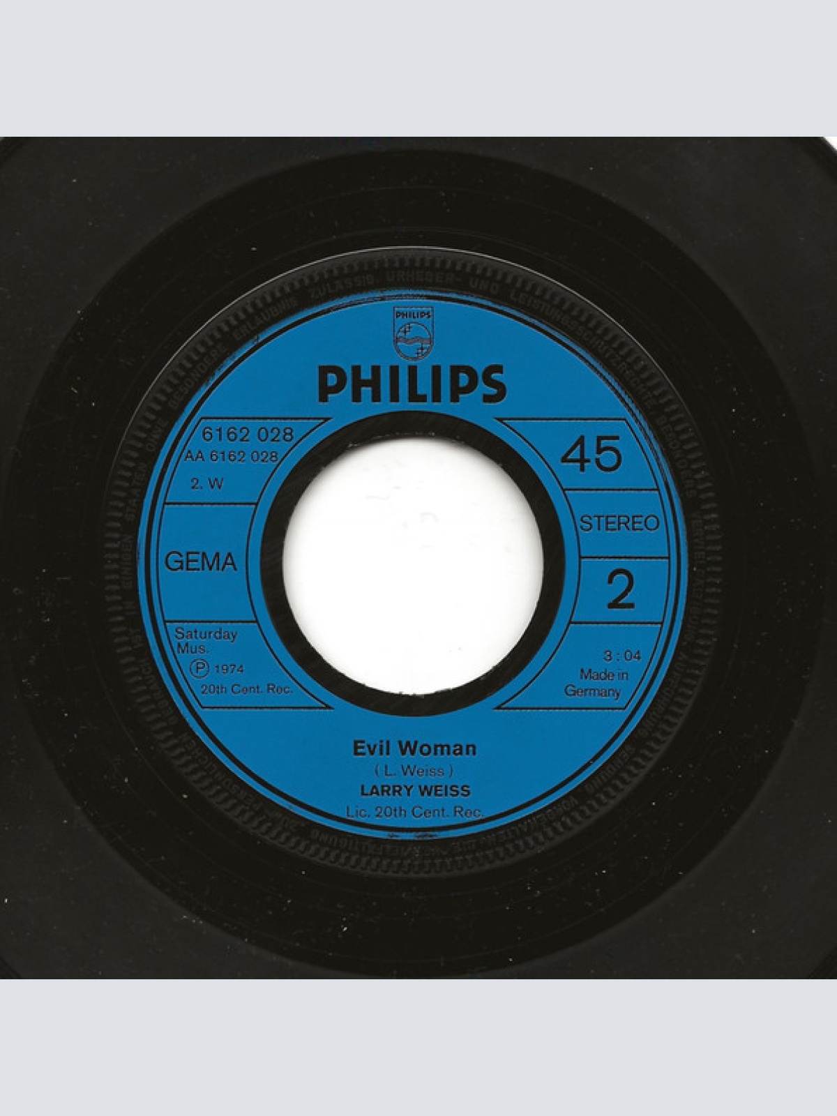 Vinyl / Larry Weiss - Sheldon / Evil Woman