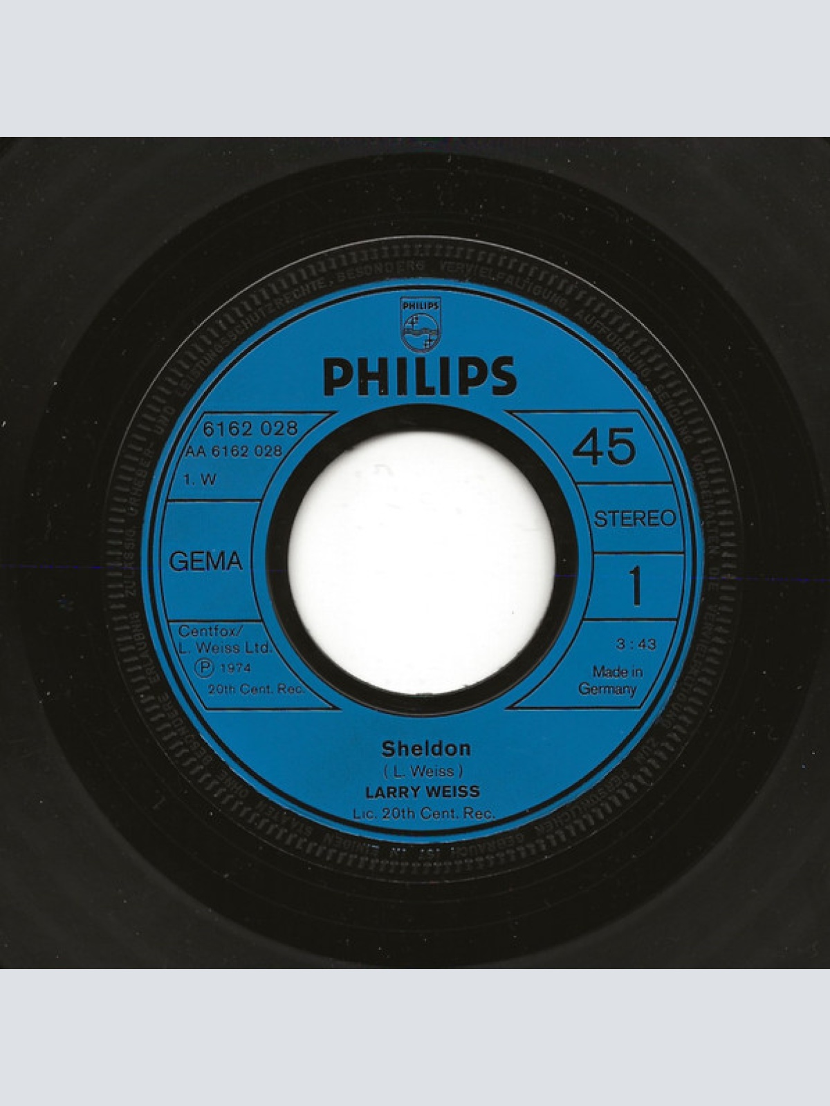 Vinyl / Larry Weiss - Sheldon / Evil Woman