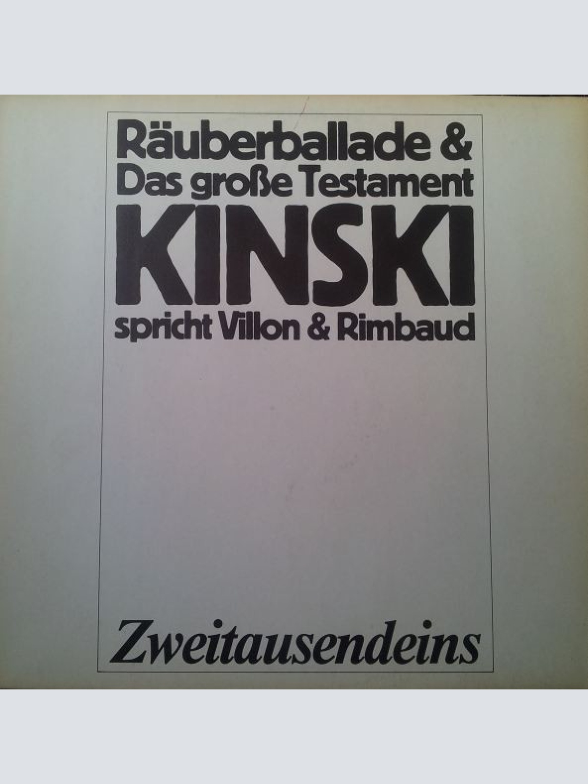 Vinyl / Kinski* Spricht Villon* Und Rimbaud* - Kinski Spricht Villon Und Rimbaud 3