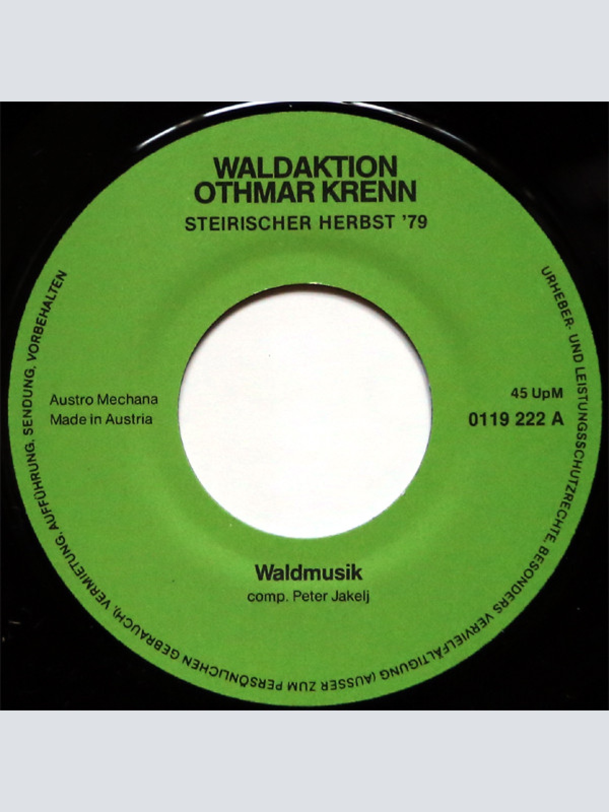 Vinyl / Othmar Krenn - Waldaktion - Steirischer Herbst '79