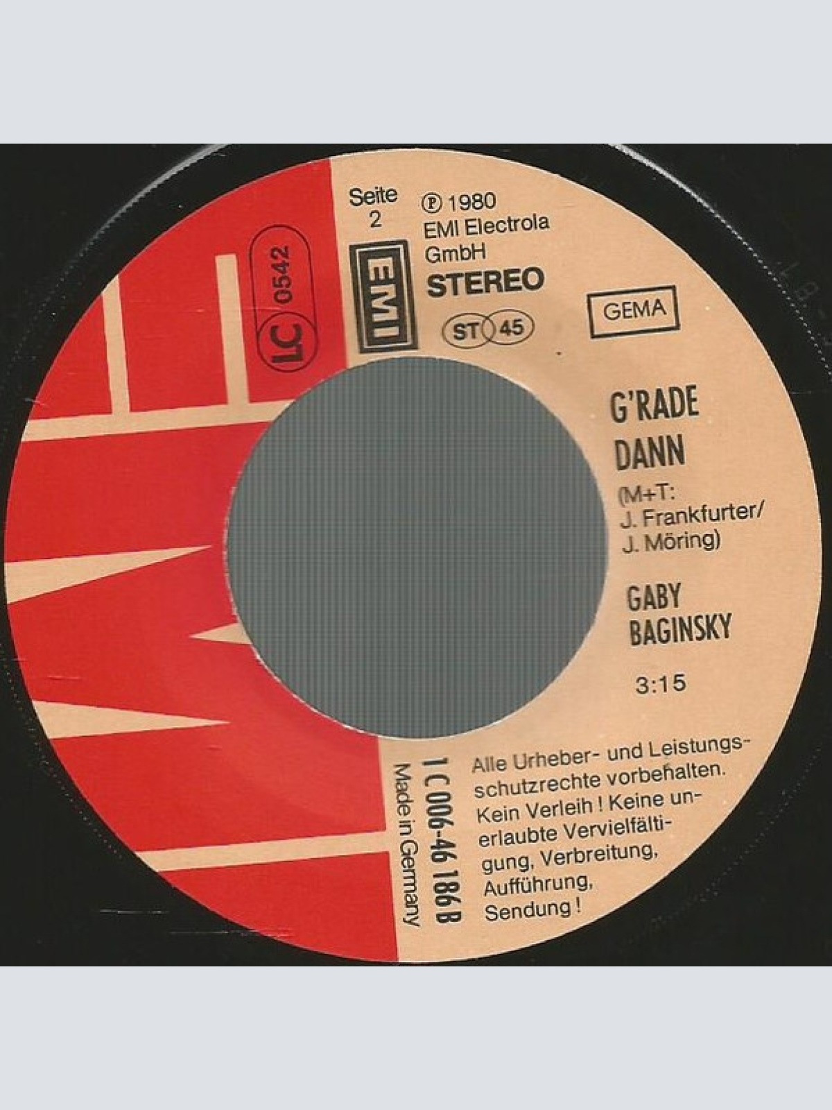 Vinyl / Gaby Baginsky - Er Wär So Gern Ein Easy Rider