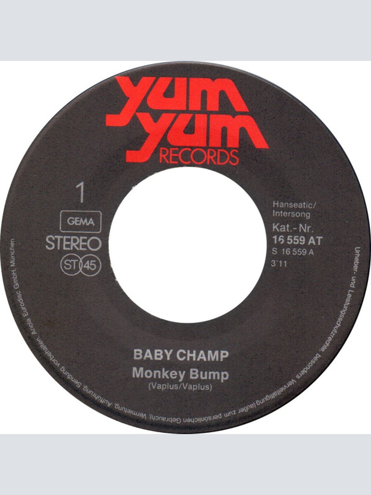 Vinyl / Baby Champ - Monkey Bump