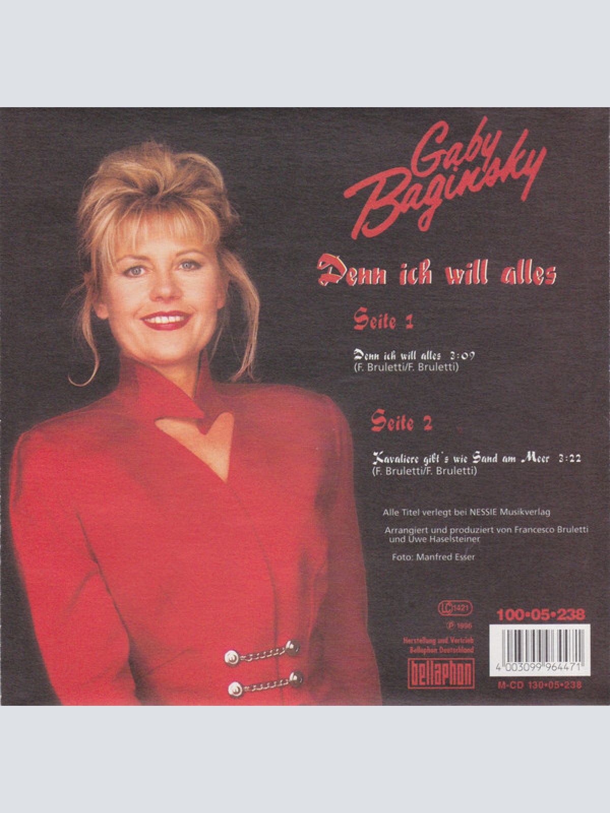 Vinyl / Gaby Baginsky - Denn Ich Will Alles