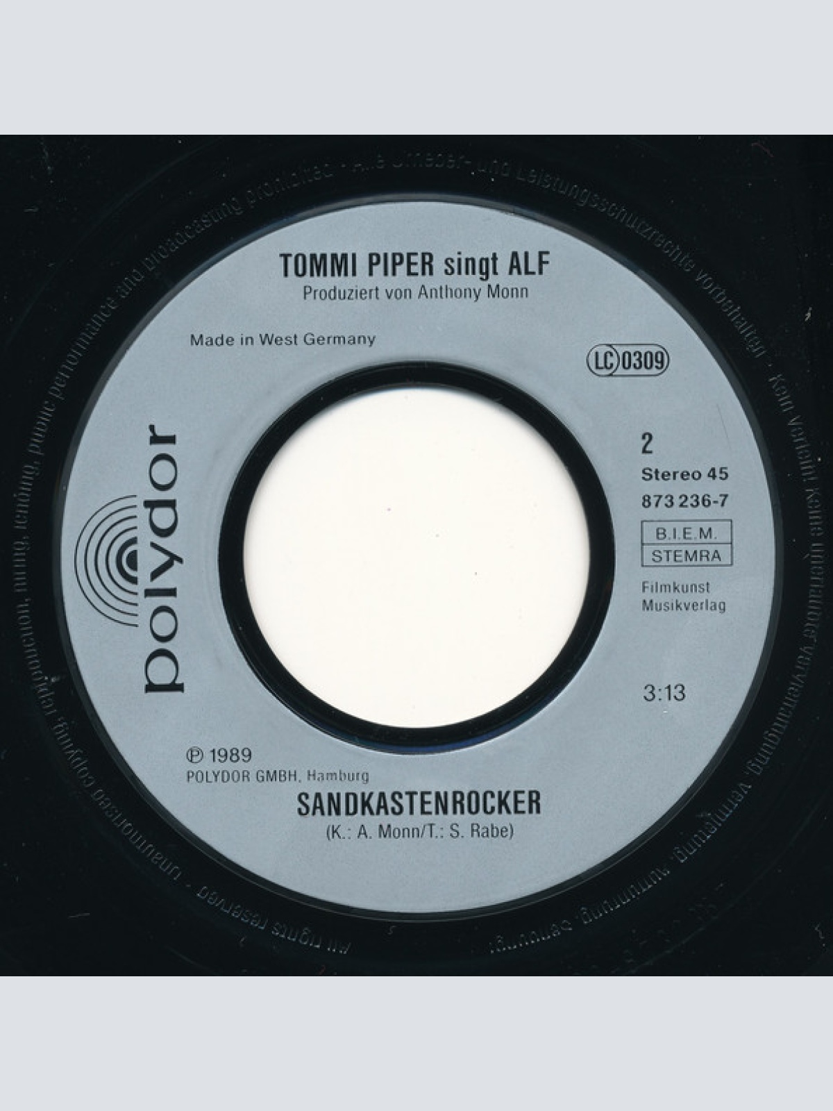 Vinyl / Tommi Piper* Singt ALF (2) - ALF Wird Unser Bundeskanzler