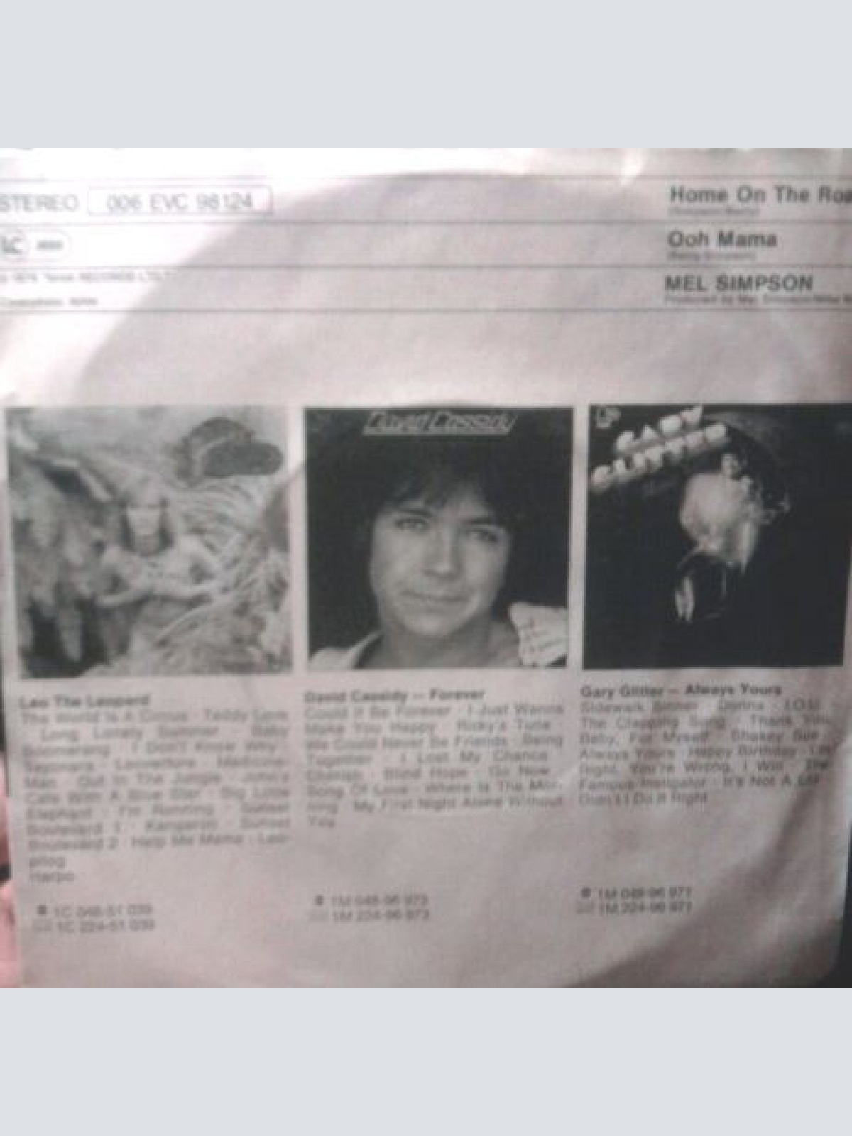 Vinyl / Mel Simpson (4) - Home On The Road