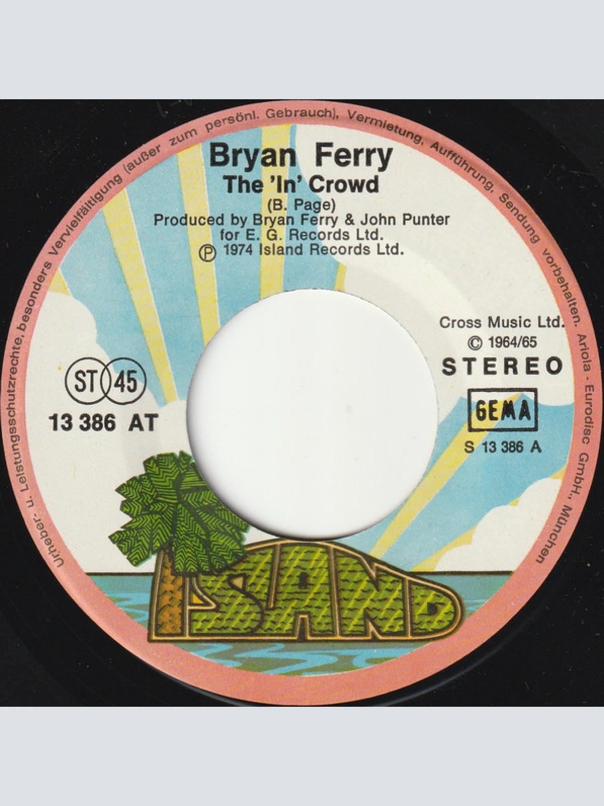 Vinyl / Bryan Ferry - The "In" Crowd