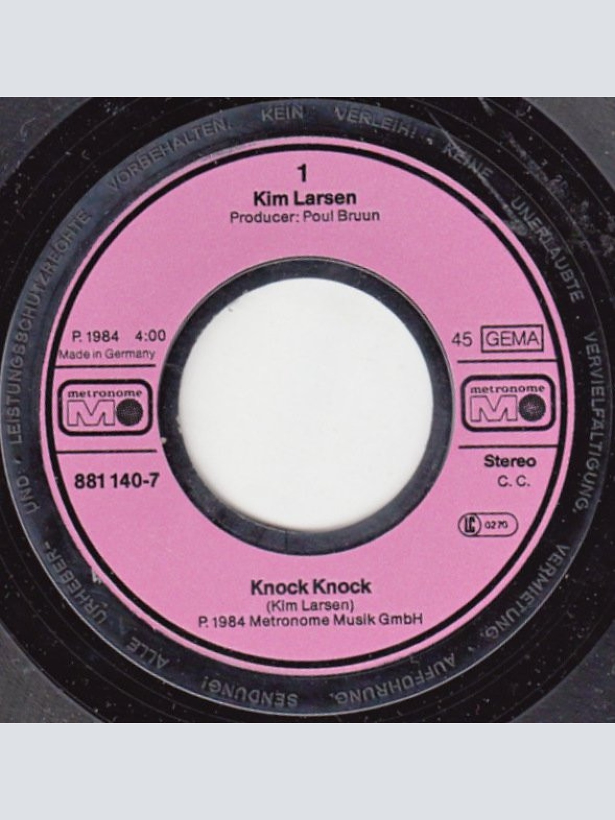 Vinyl / Kim Larsen - Knock Knock