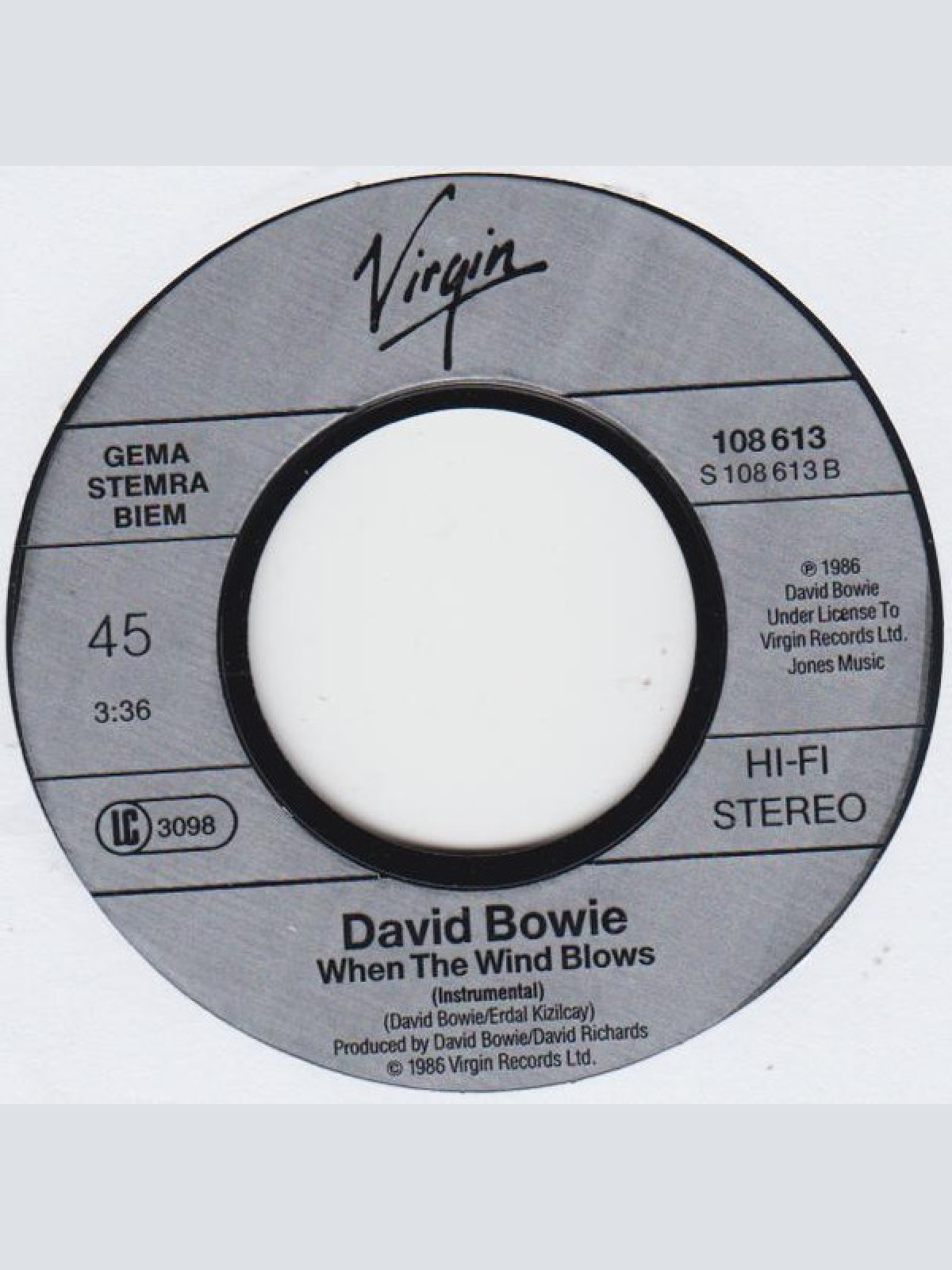 Vinyl / David Bowie - When The Wind Blows