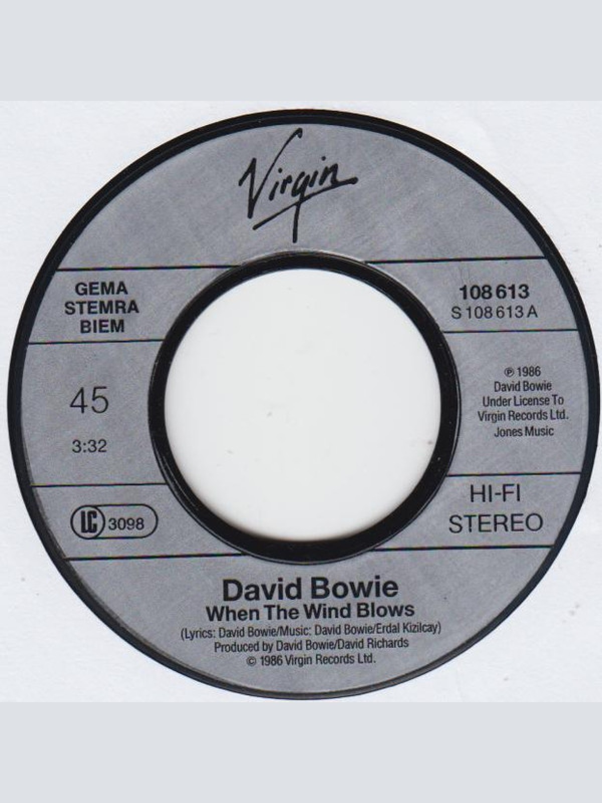 Vinyl / David Bowie - When The Wind Blows