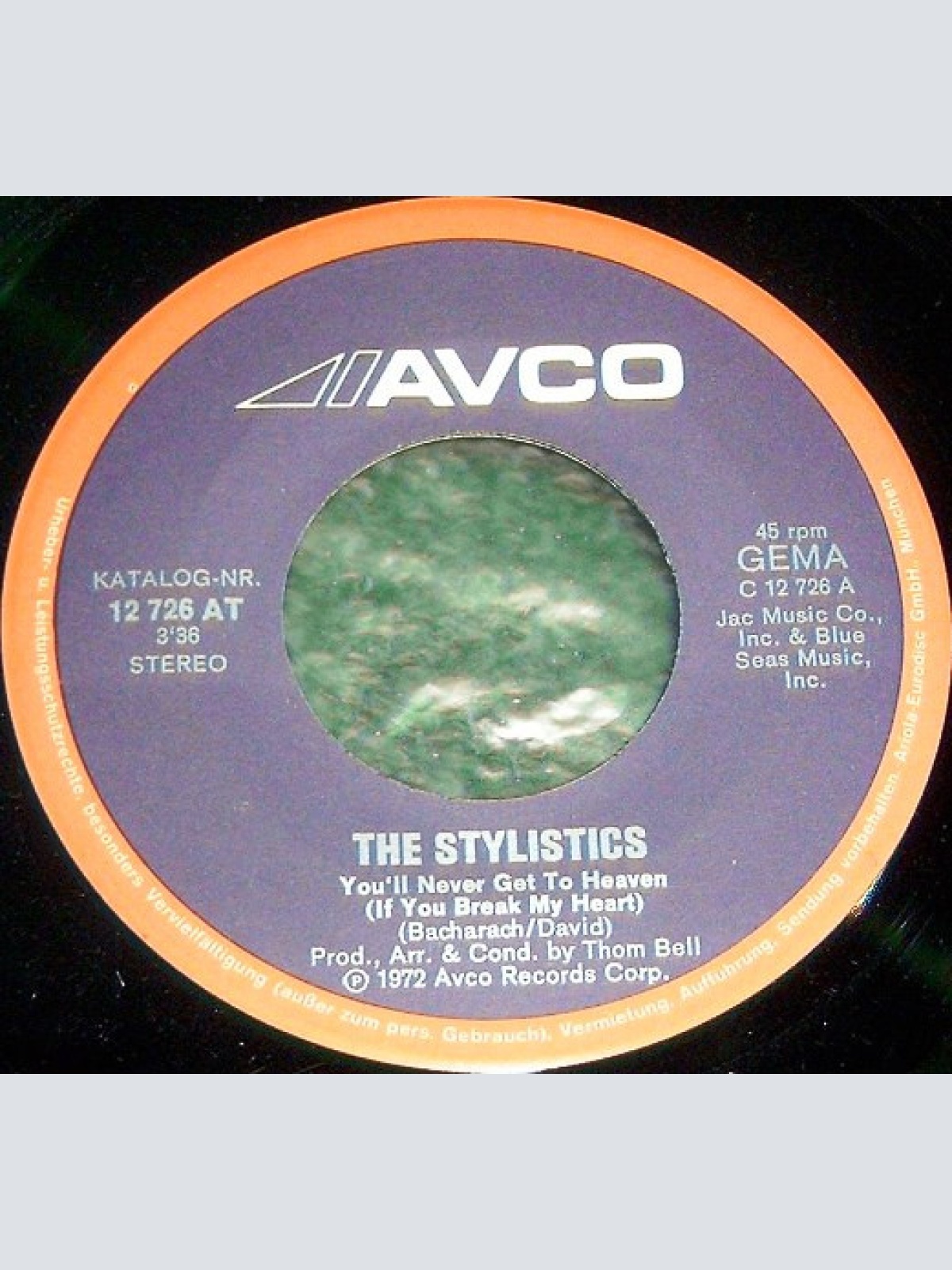 Vinyl / The Stylistics - You'll Never Get To Heaven (If You Break My Heart) /  If You Don't Watch Out